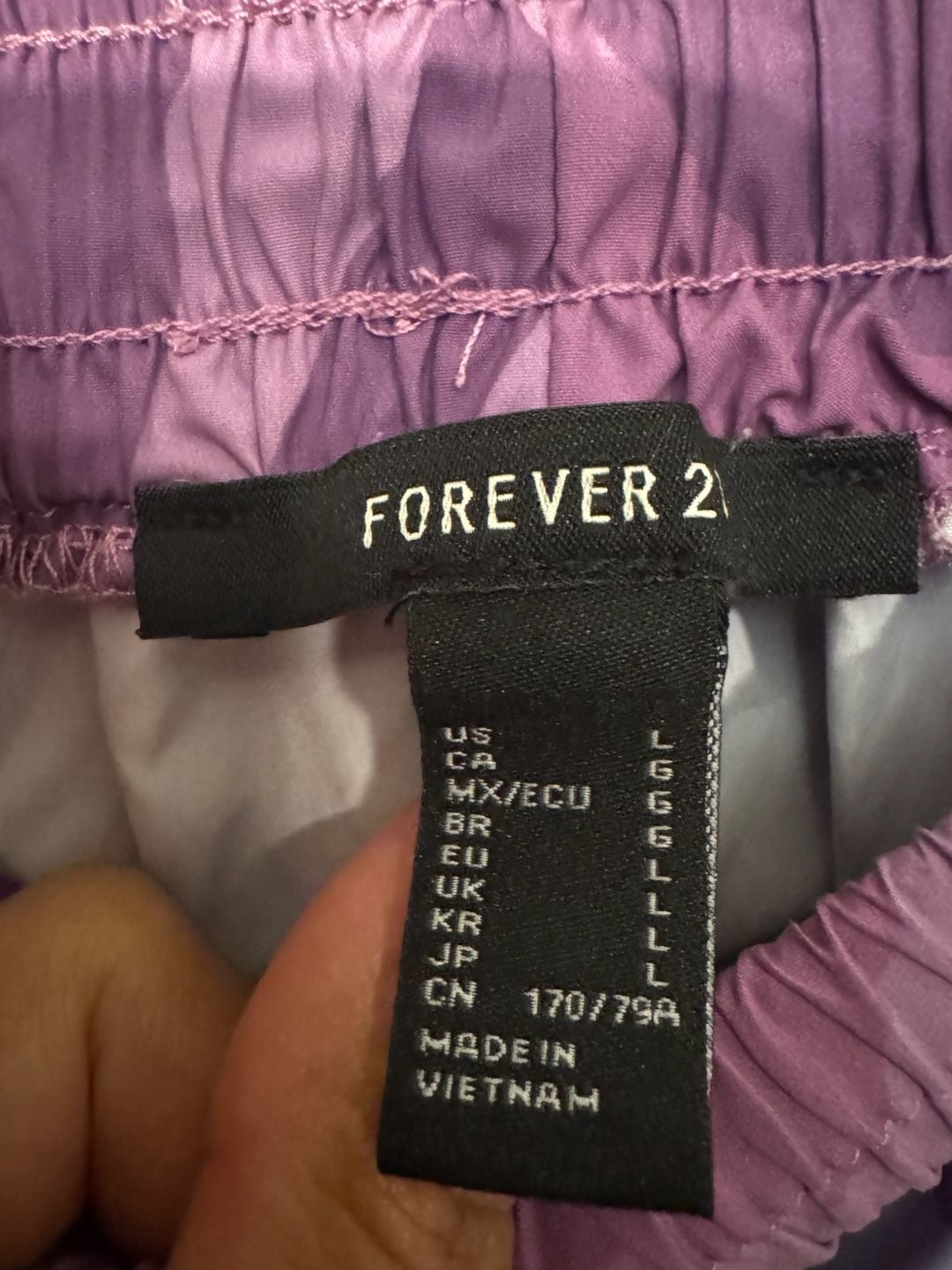 Forever 21 Purple Camo Drawstring Waist Jogger Pants 4