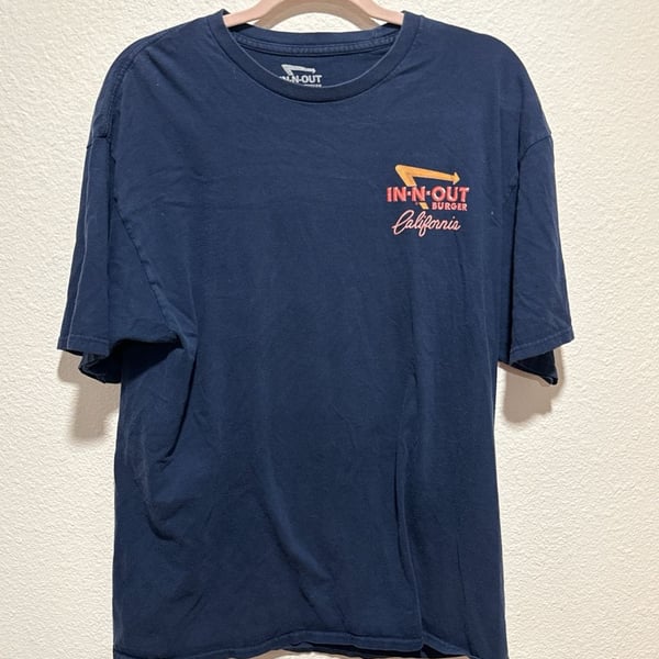 In-N-Out Burger California Graphic T-Shirt Navy Blue Classic Muscle Cars