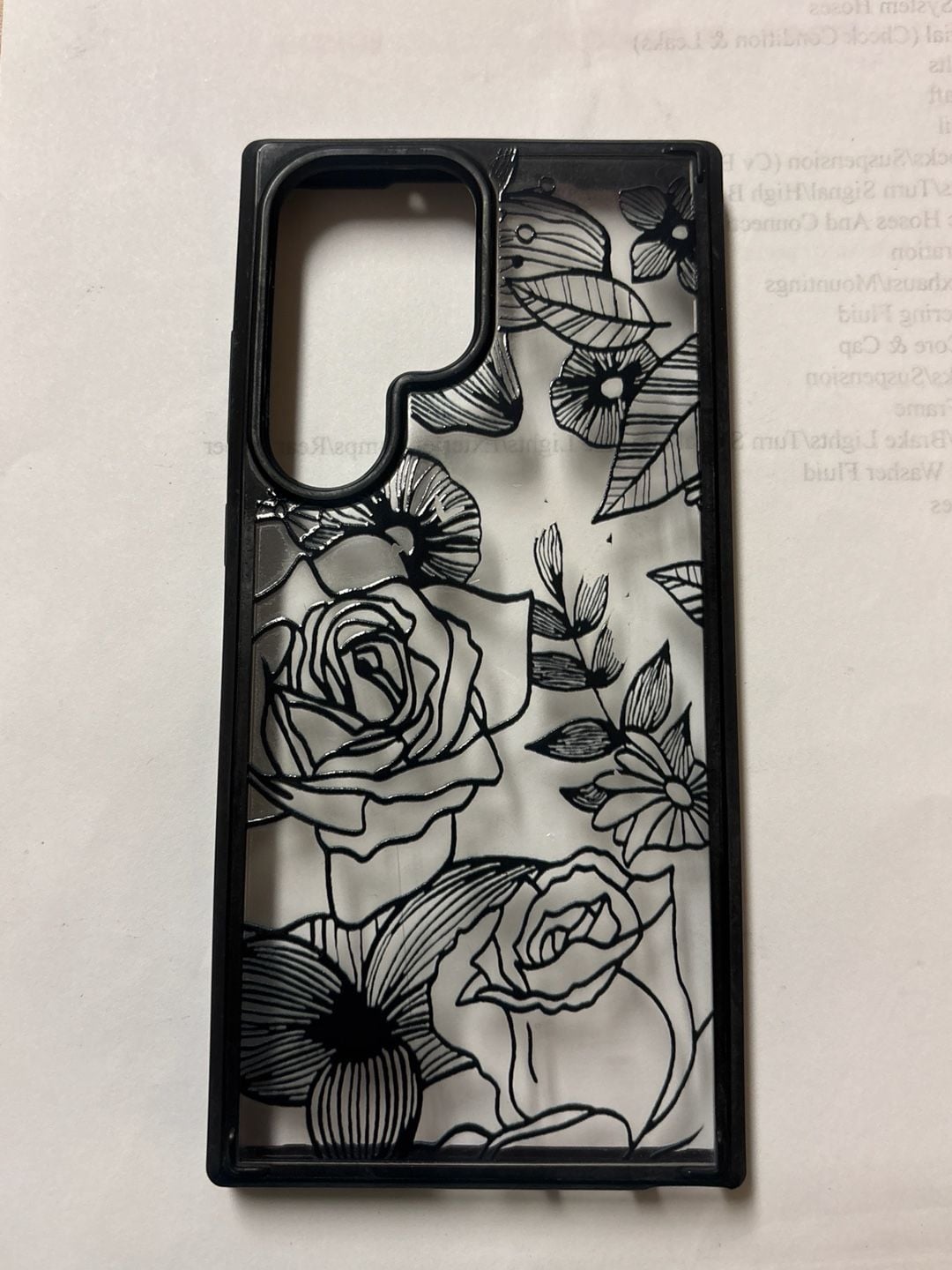 Gviewin Floral Clear Protective Case for Samsung Galaxy S23 Ultra 6