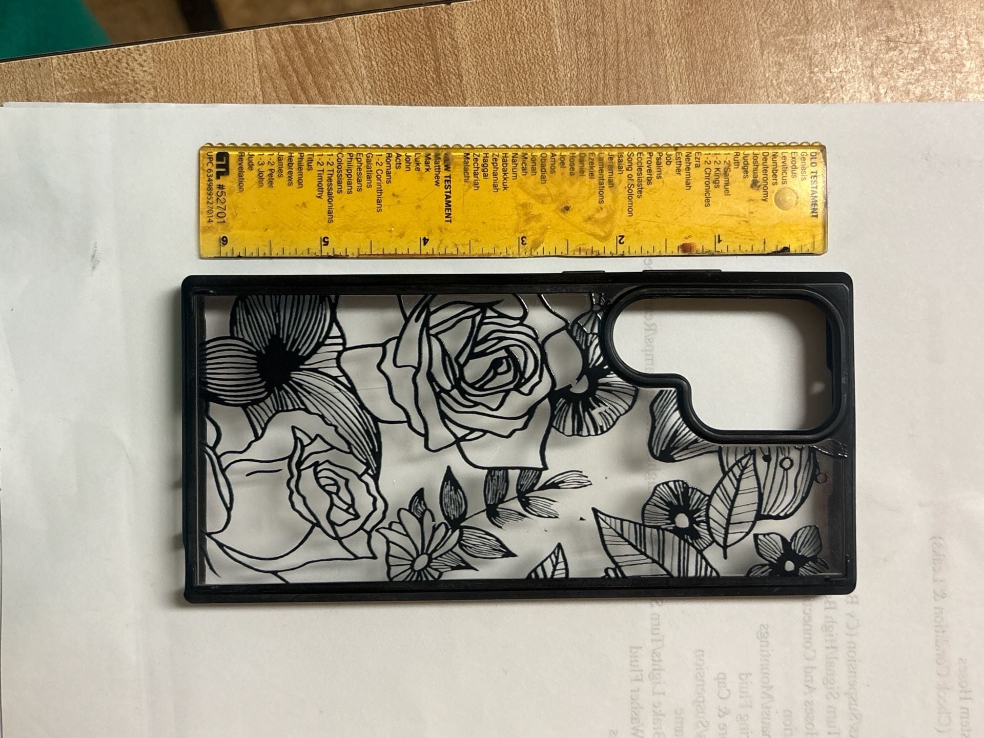 Gviewin Floral Clear Protective Case for Samsung Galaxy S23 Ultra 3