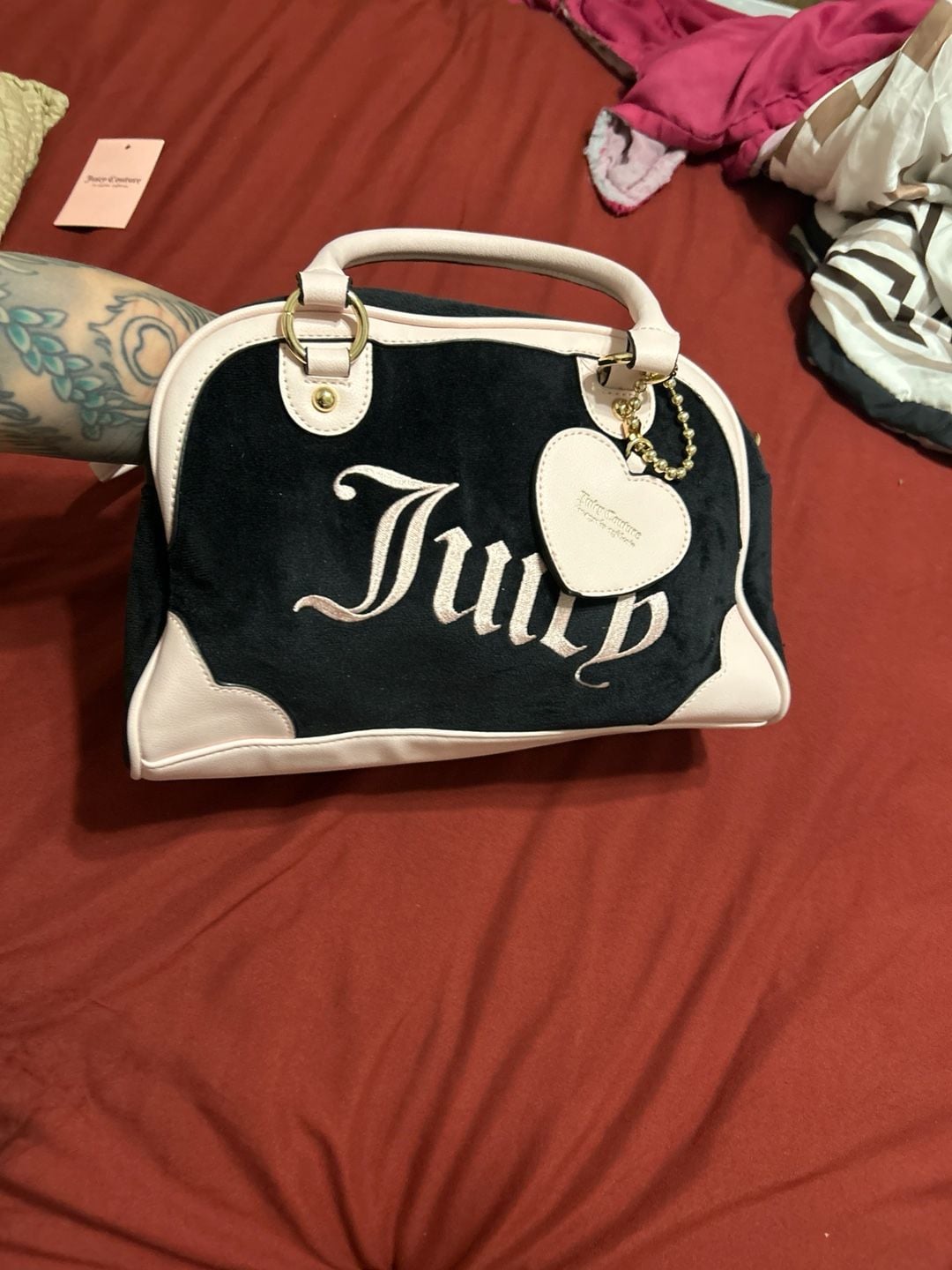 Juicy Couture Urban Heritage Bowler Bag in Liquorice Velour 2