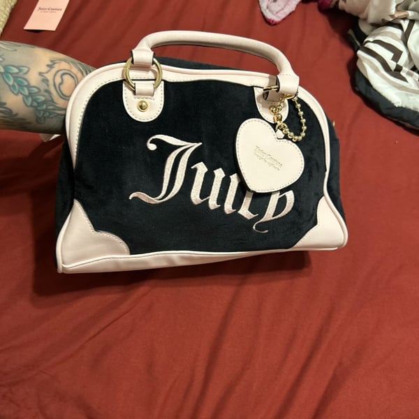 Juicy Couture Urban Heritage Bowler Bag in Liquorice Velour