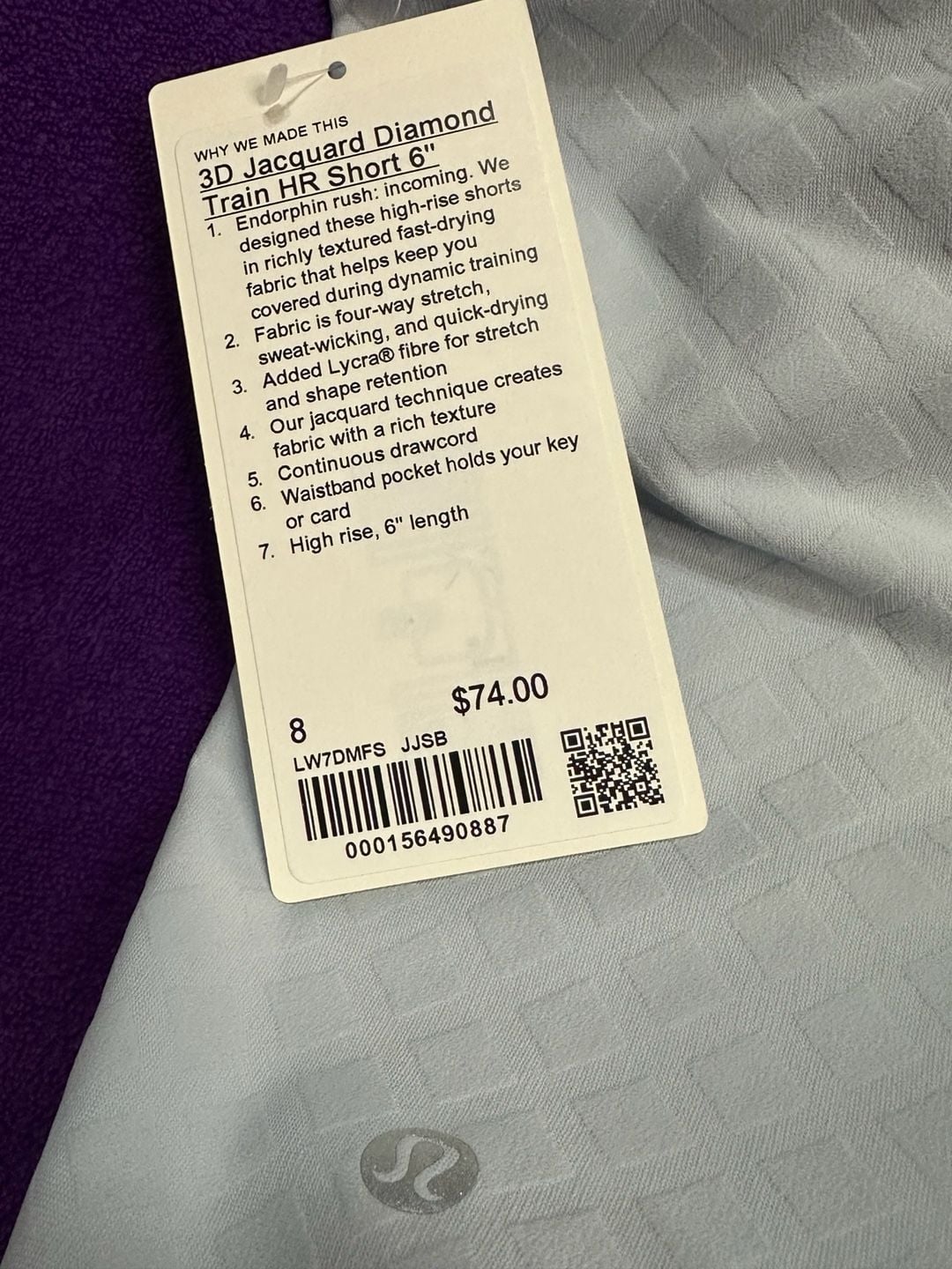 Lululemon 3D Jacquard Diamond Train HR Short 6" 4