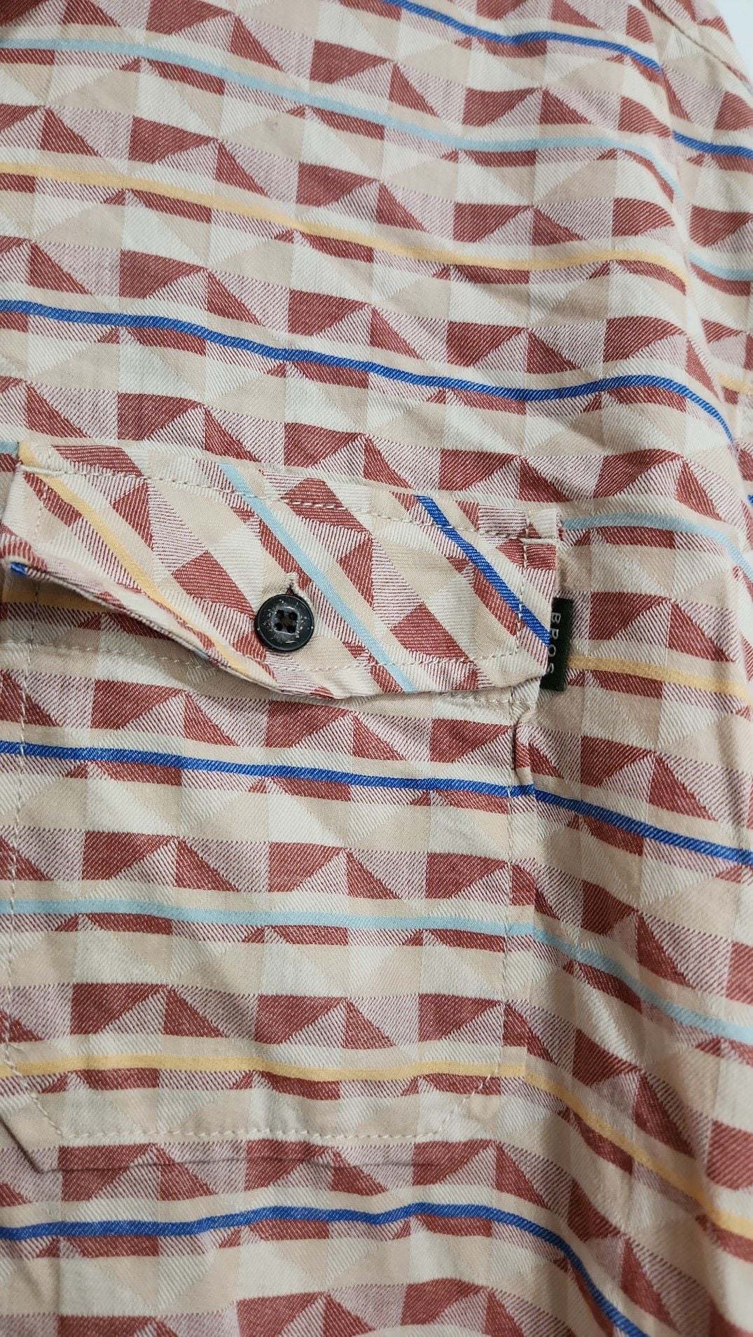 Howler Brothers Mansfield Shirt Short Sleeve Geometric Pattern XL 3