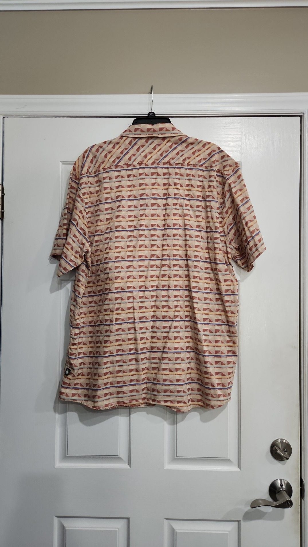 Howler Brothers Mansfield Shirt Short Sleeve Geometric Pattern XL 4