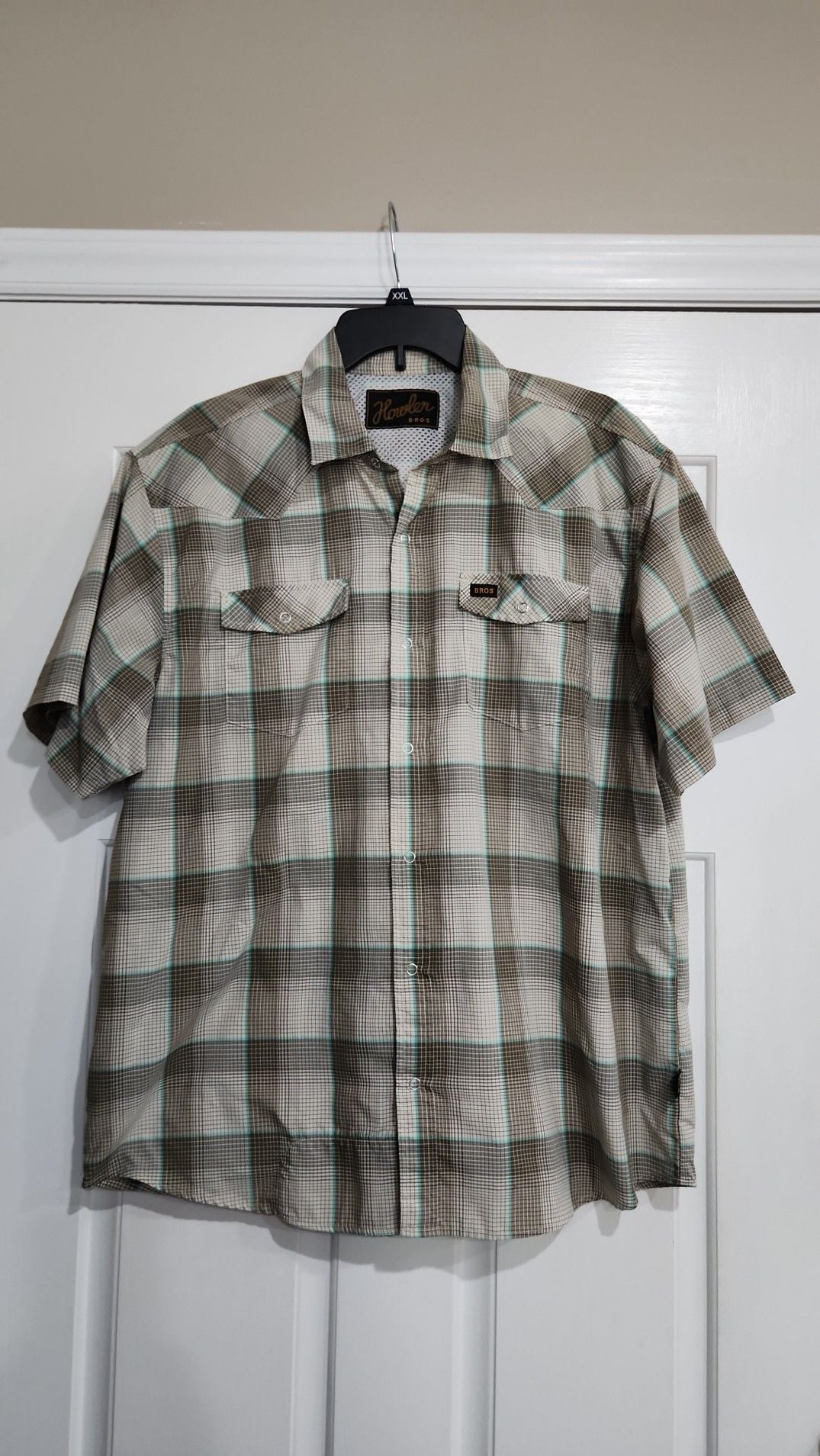 Howler Brothers Gaucho Snapshirt Plaid Western Short Sleeve Shirt 2
