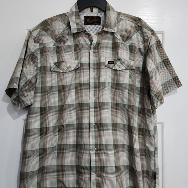 Howler Brothers Gaucho Snapshirt Plaid Western Short Sleeve Shirt