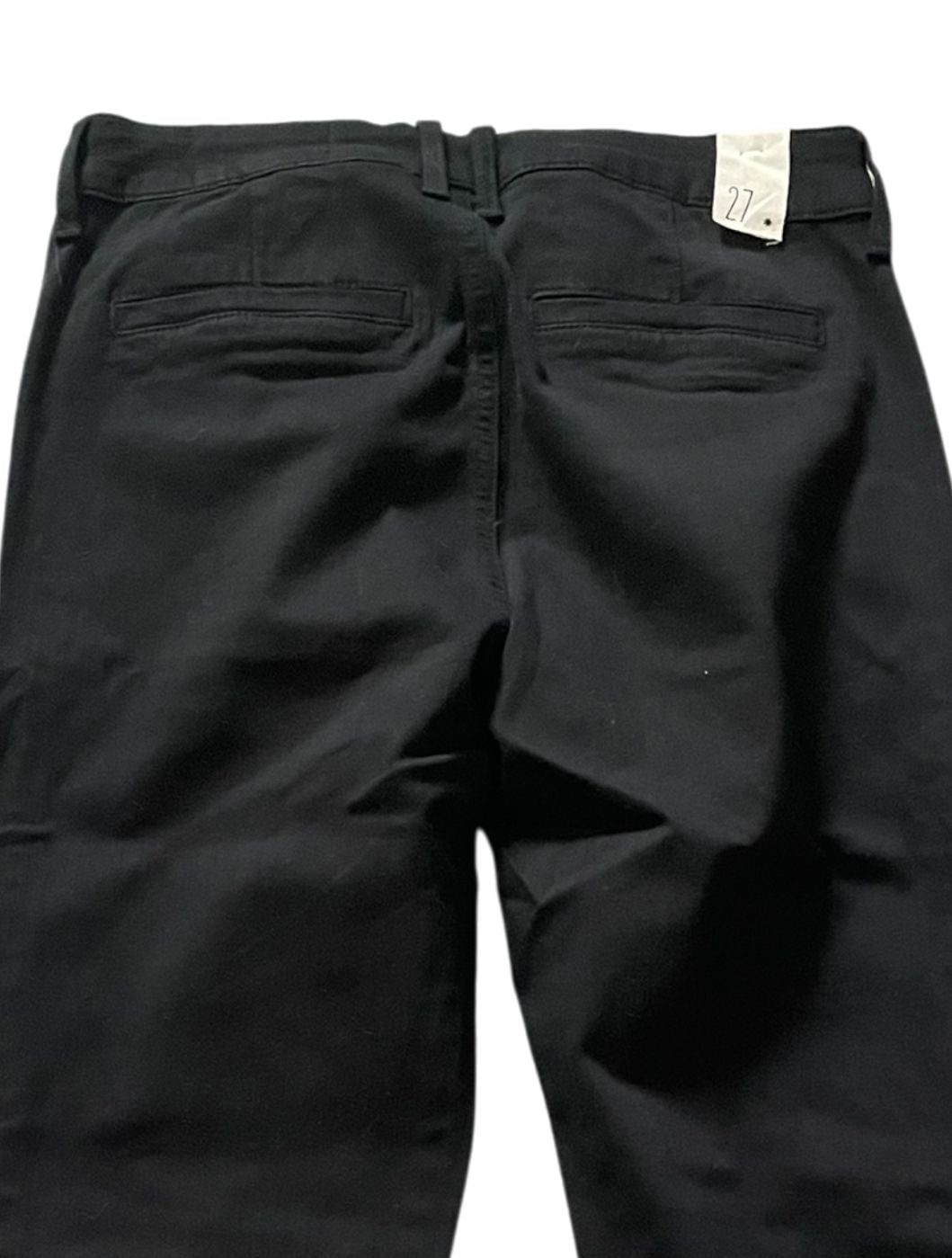 Cosmic Blue Love Black Chino Pants with Red Piping Trim Detail 7