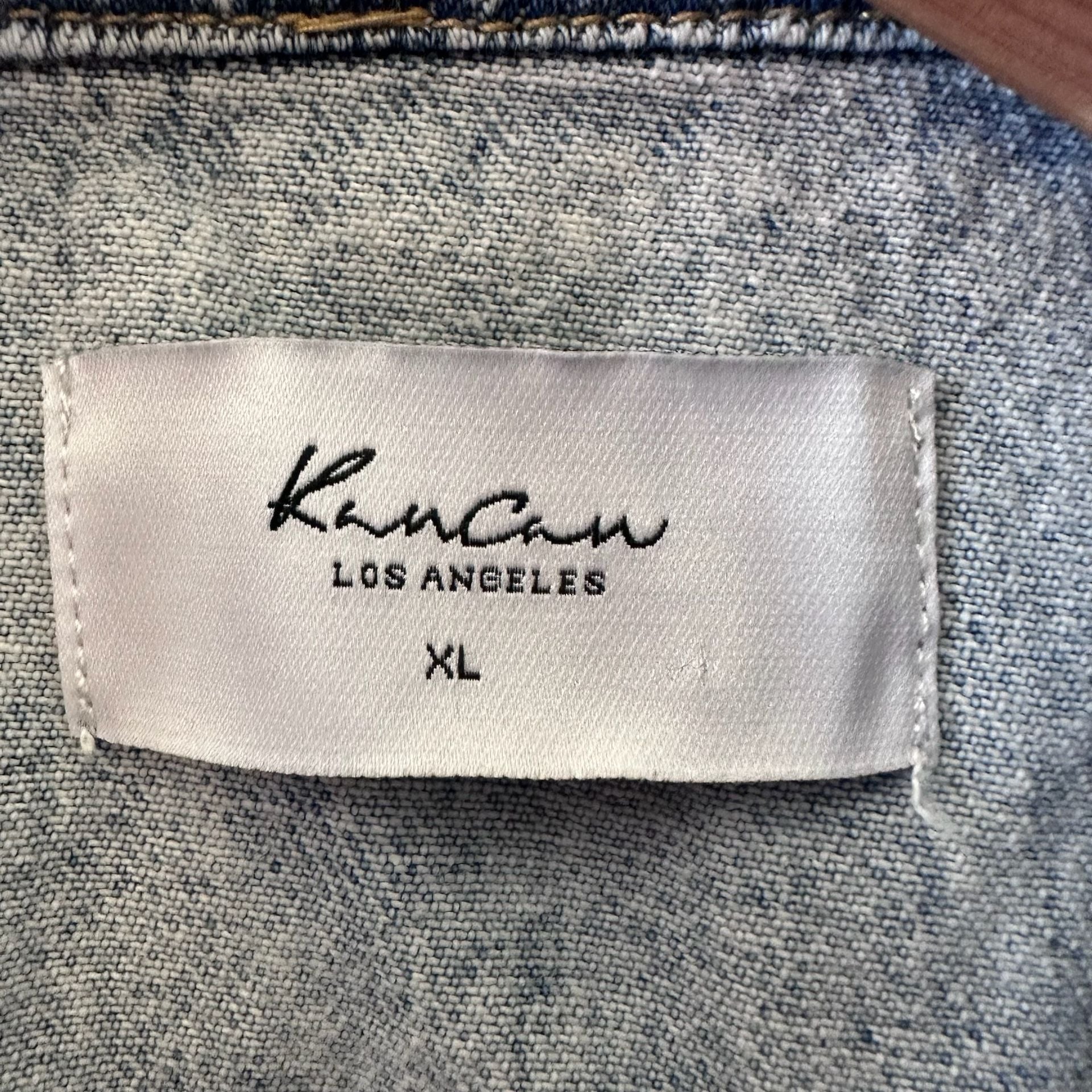 KanCan Distressed Acid Wash Raw Hem Denim Trucker Jacket 6