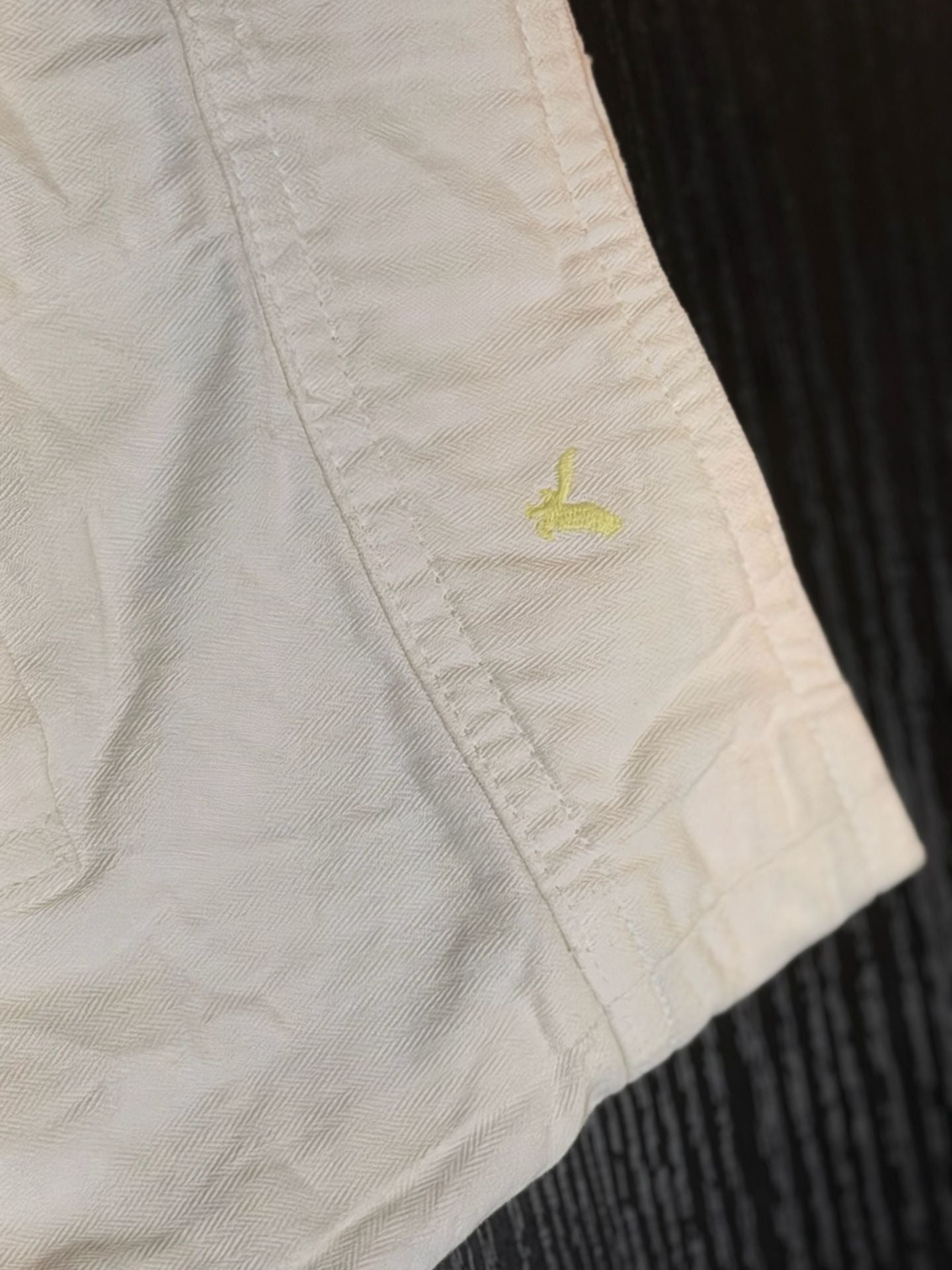 American Eagle Outfitters White Denim Pleated Mini Skirt with Raw Hem 3