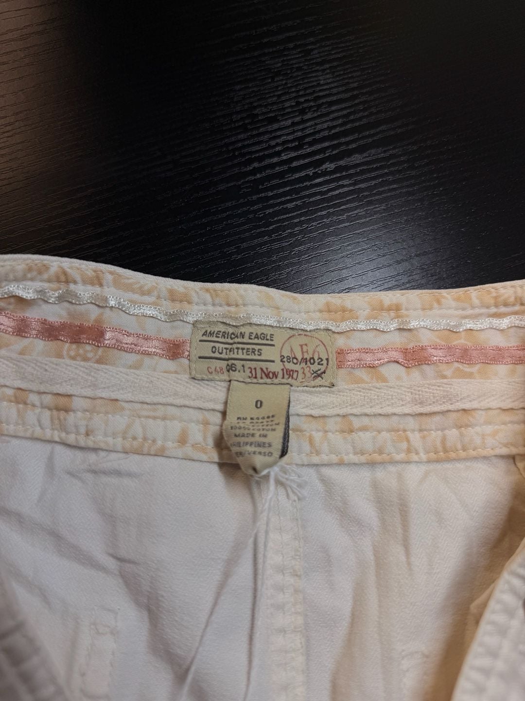 American Eagle Outfitters White Denim Pleated Mini Skirt with Raw Hem 5