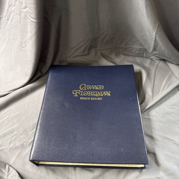 Vintage Disney's Grand Floridian Beach Resort Navy Faux Leather photo album