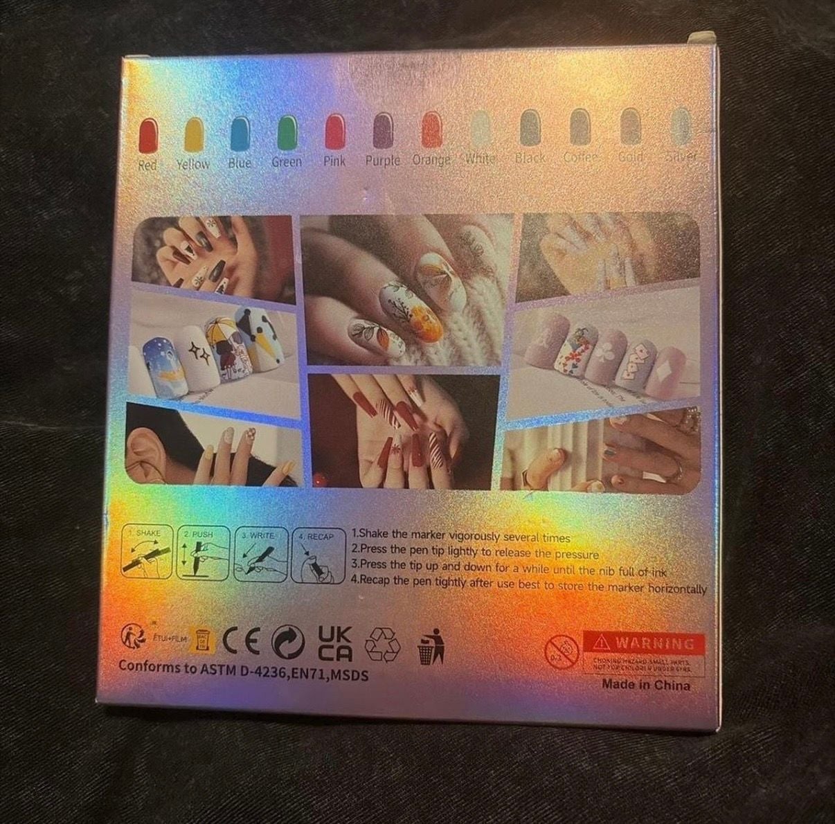Nails Art Marker 12-Piece Water-Based Quick Dry Nail Pen Set 0.5mm Tip 2
