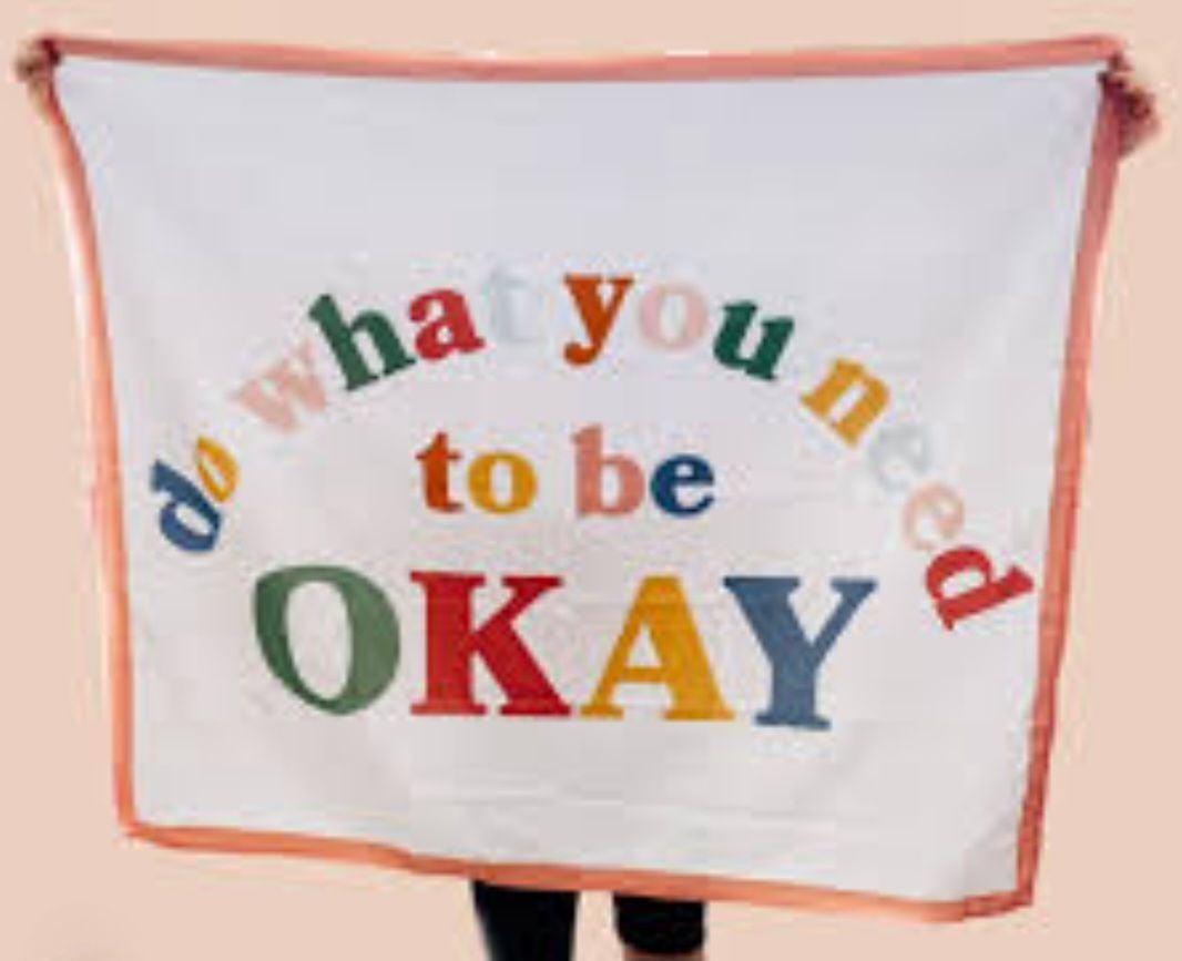 Be Okay Tapestry Blanket Wall Hanging,New with out tags,Pink/Pastel 1