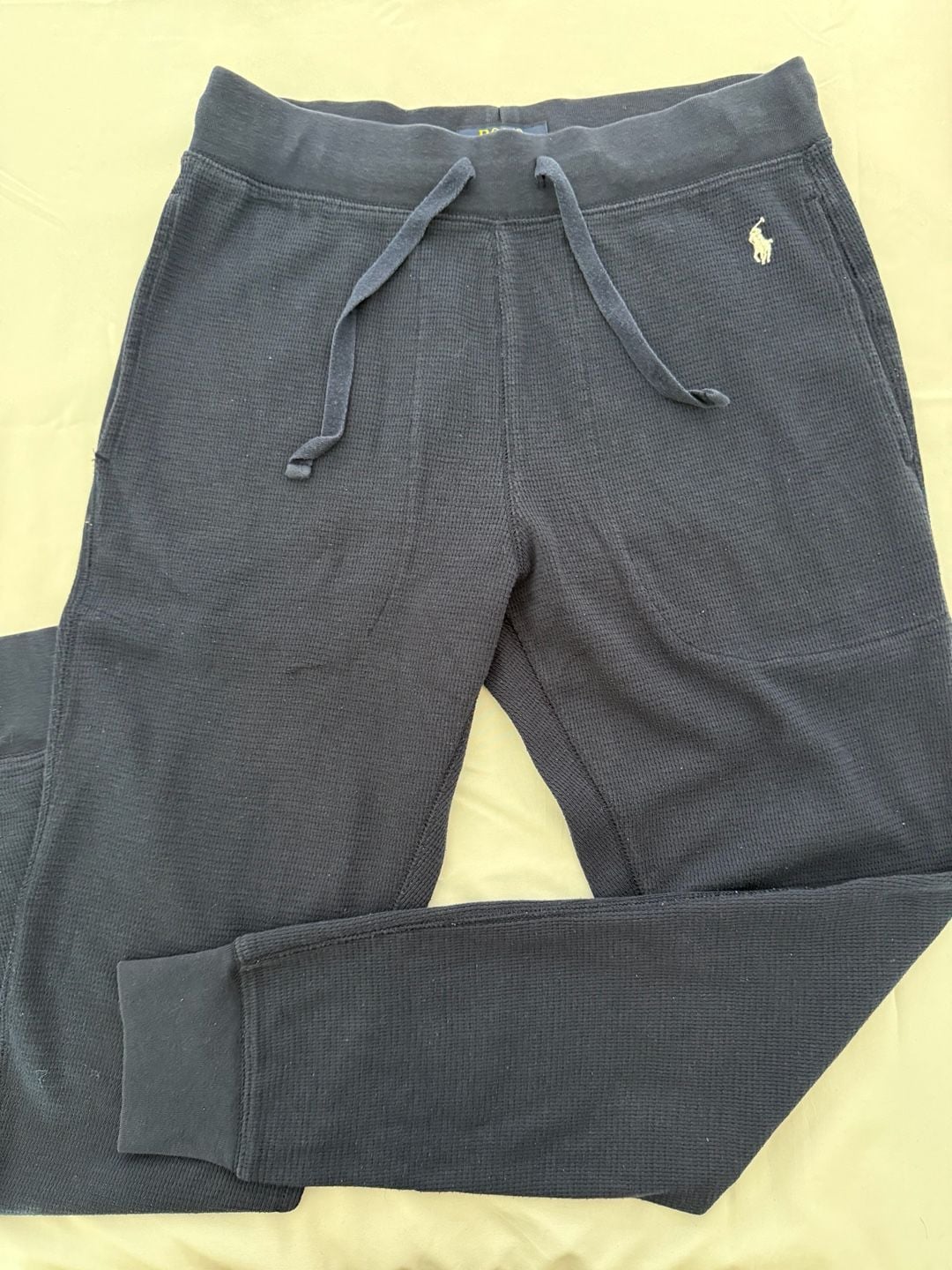 Polo Ralph Lauren Men's Waffle Knit Thermal PJ Set Navy Blue Medium 7