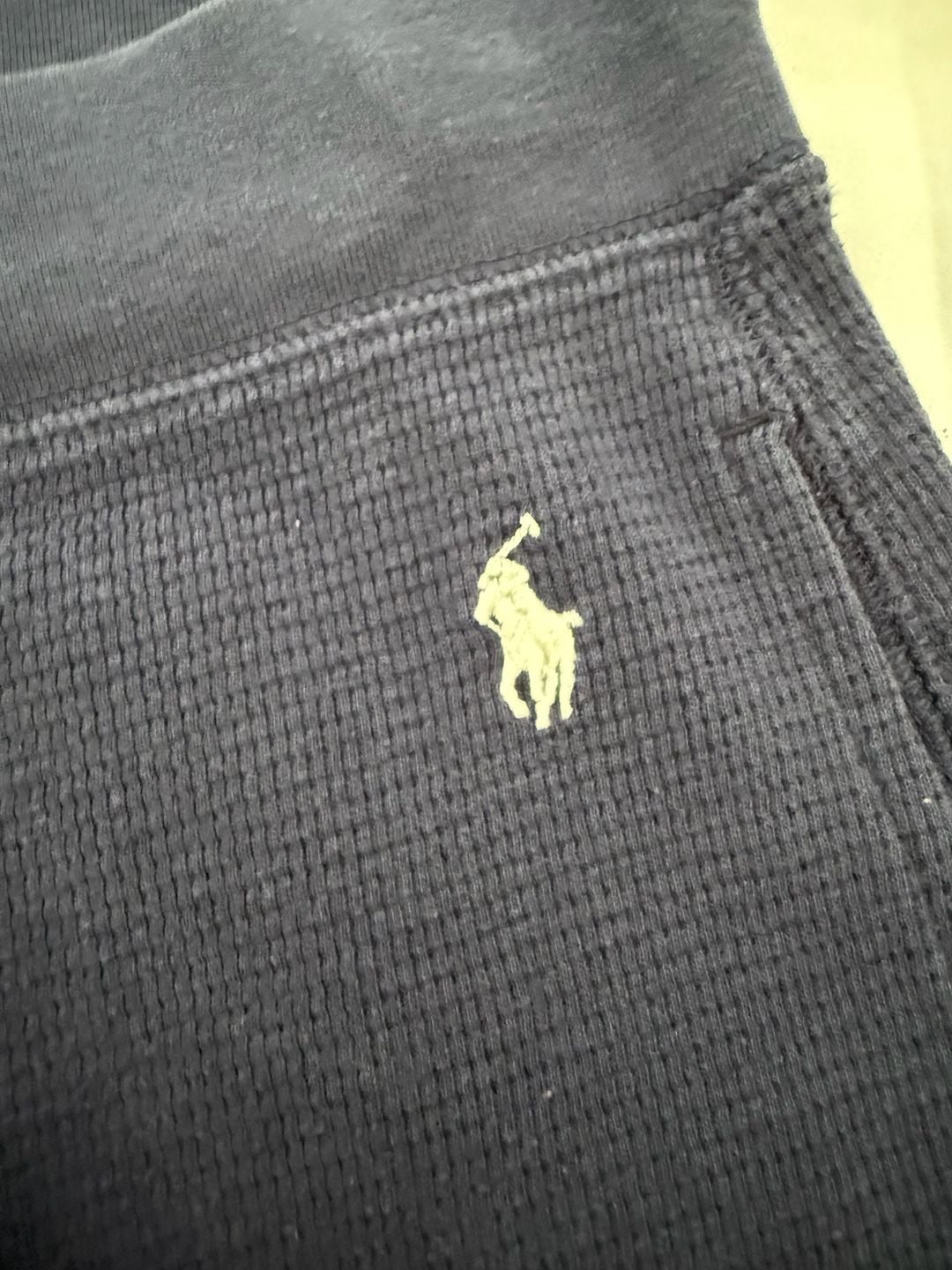 Polo Ralph Lauren Men's Waffle Knit Thermal PJ Set Navy Blue Medium 8