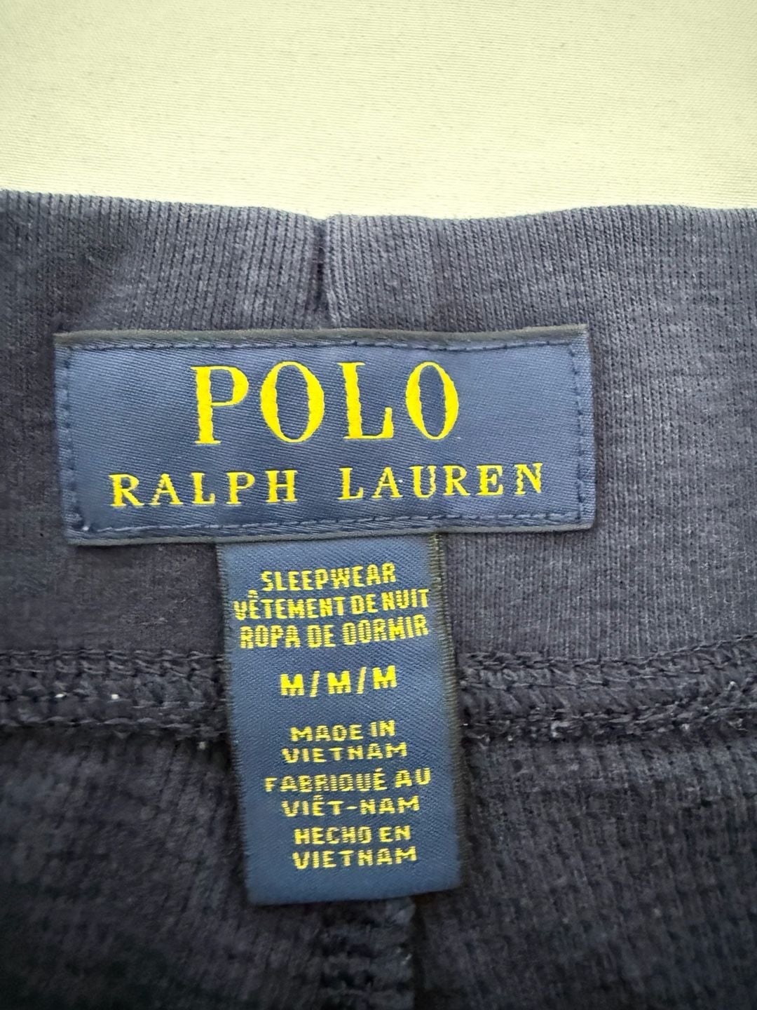 Polo Ralph Lauren Men's Waffle Knit Thermal PJ Set Navy Blue Medium 9