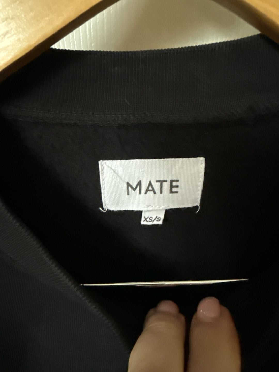 MATE the Label Organic Cotton Fleece Oversized Sweatshirt in Black 3