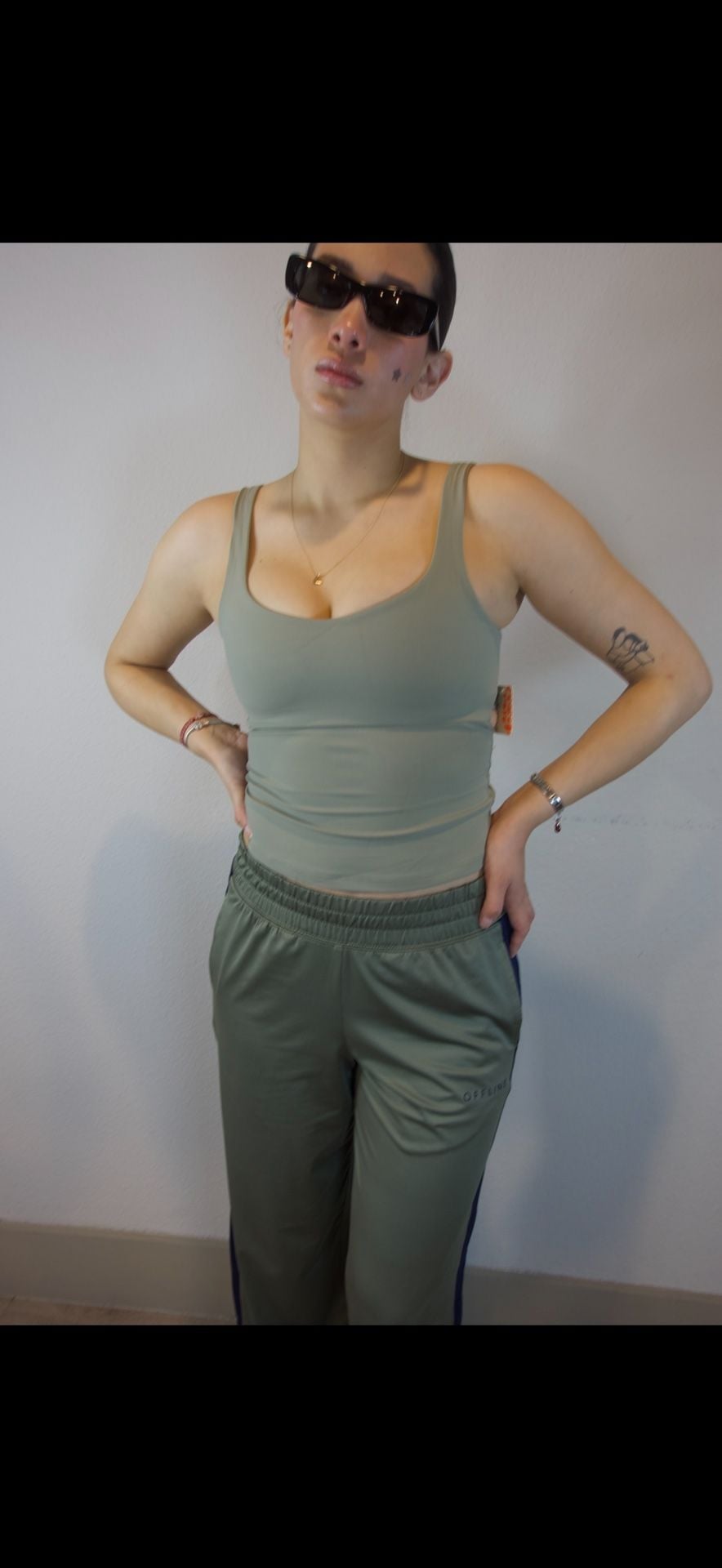 Free People FP Movement Sage Stone Strappy Back Tank 2