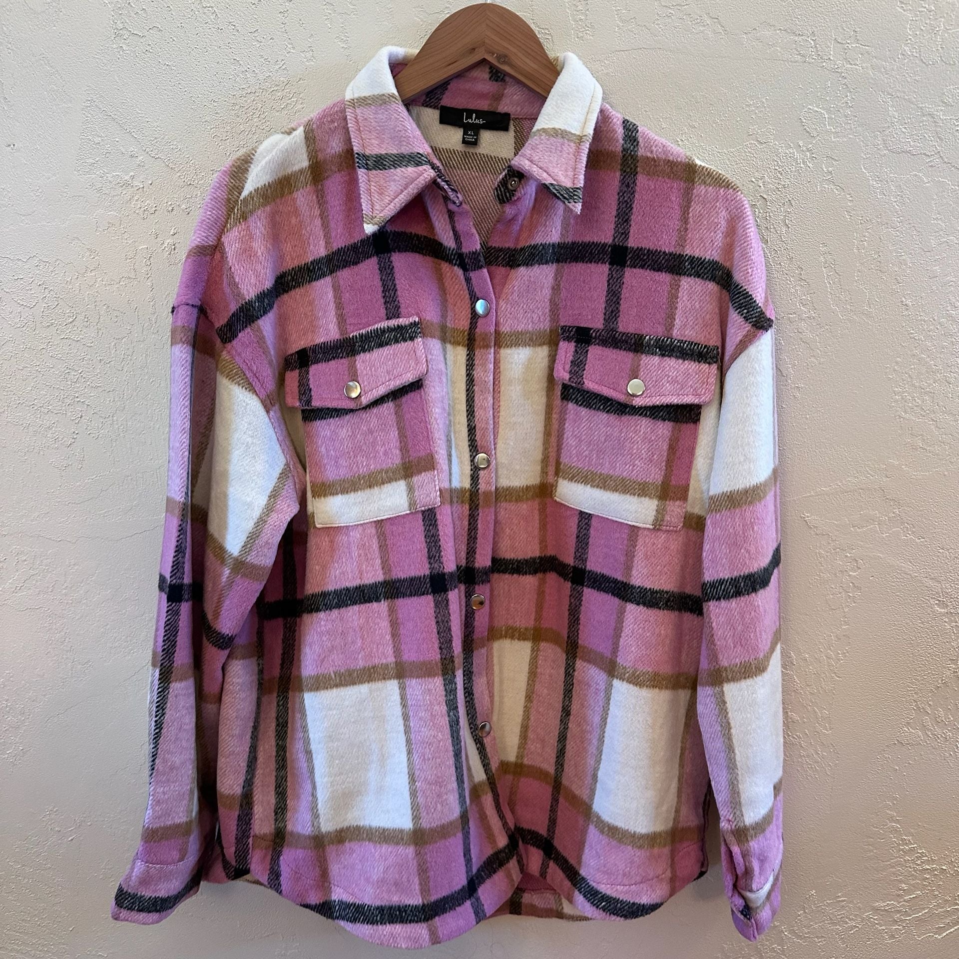 Lulus Ready for Adventure Pink Plaid Shacket 2