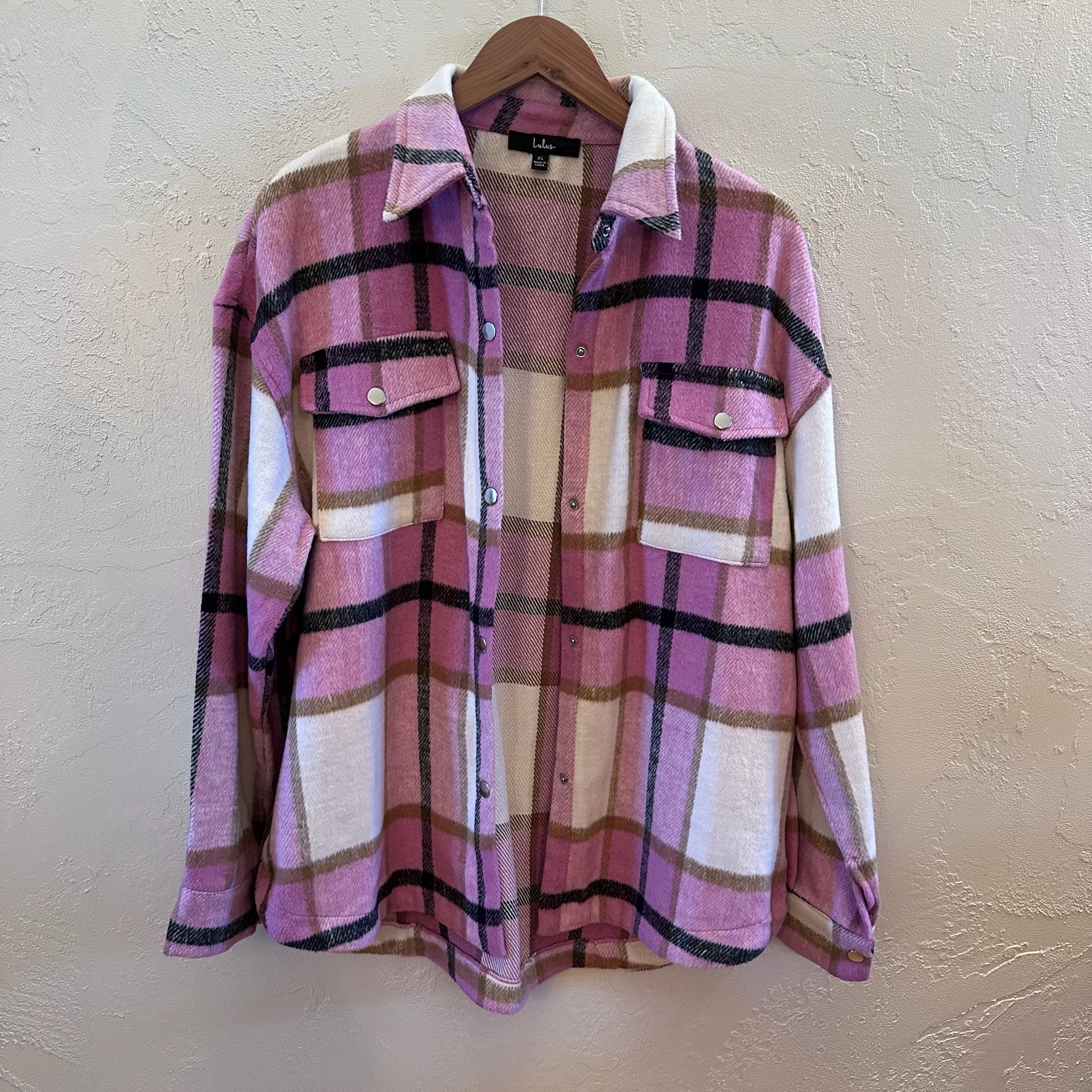 Lulus Ready for Adventure Pink Plaid Shacket 4