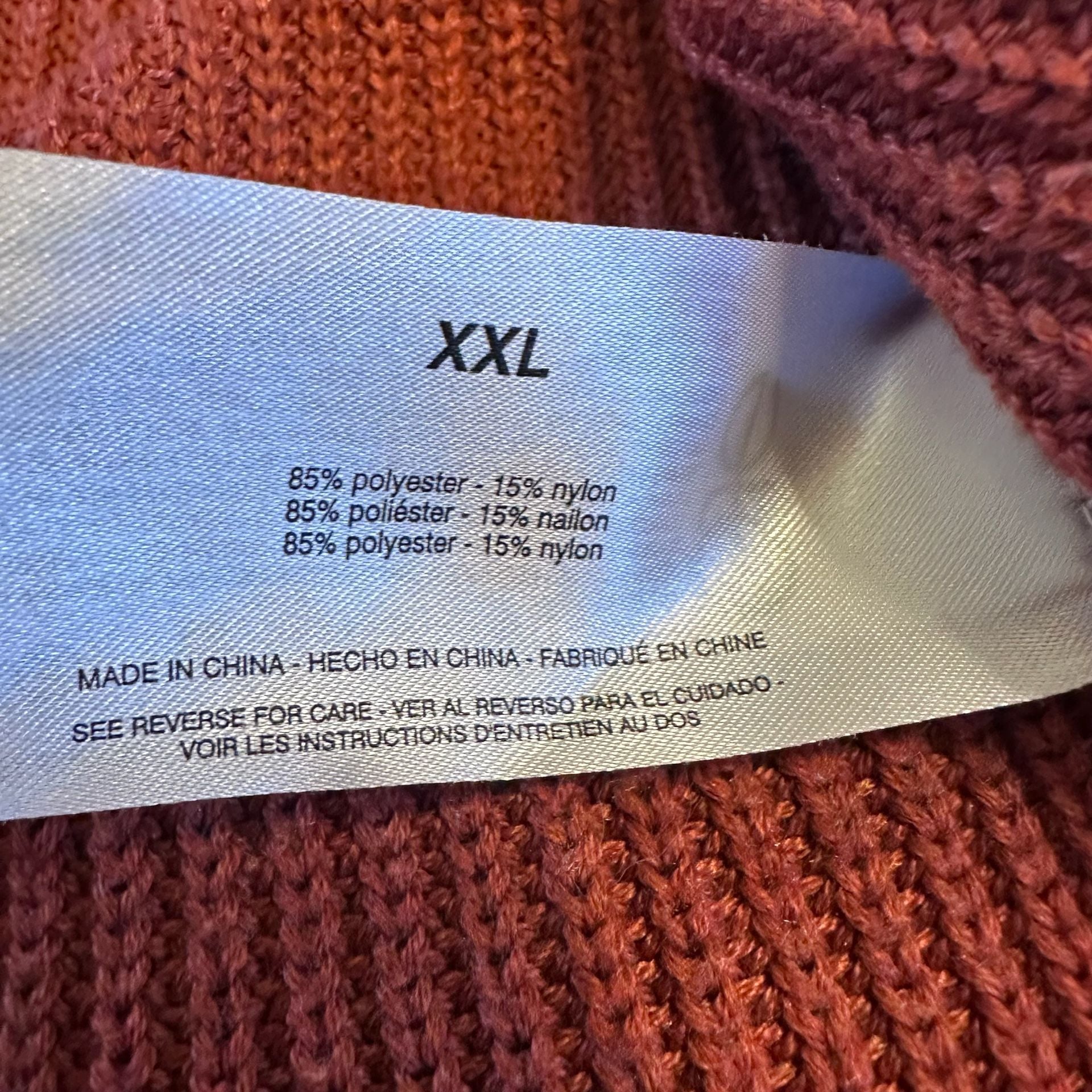 Jessica Simpson Rust Red Raglan Shaker Stitch Sweater XXL 5