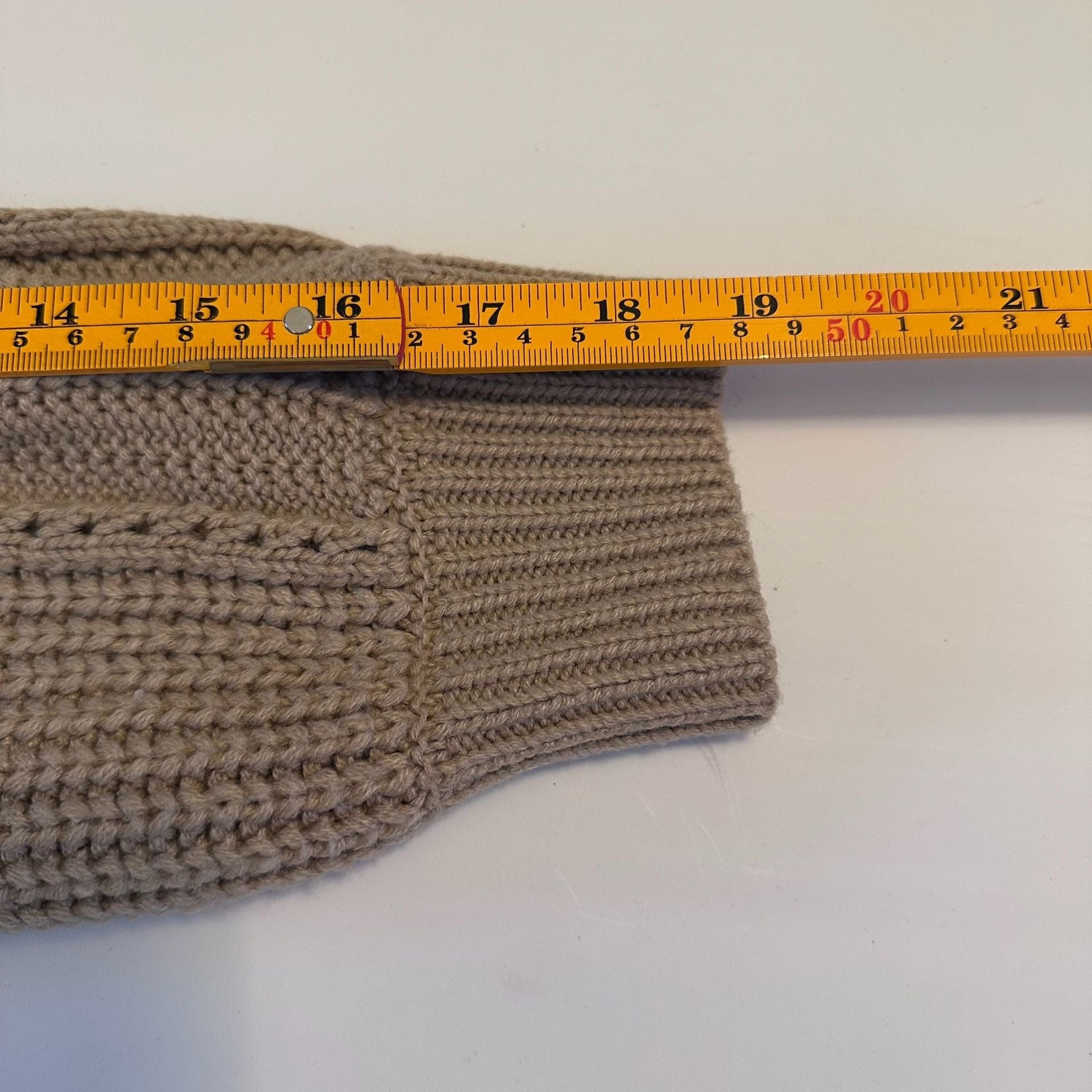 The Post Tan Ribbed Pointelle Knit Oversized Sweater 8