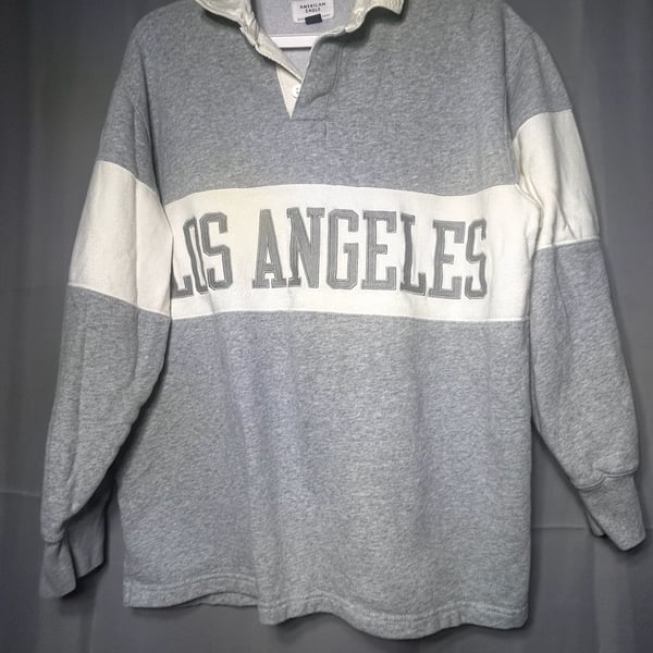American Eagle Outfitters Los Angeles Colorblock Rugby Sweatshirt