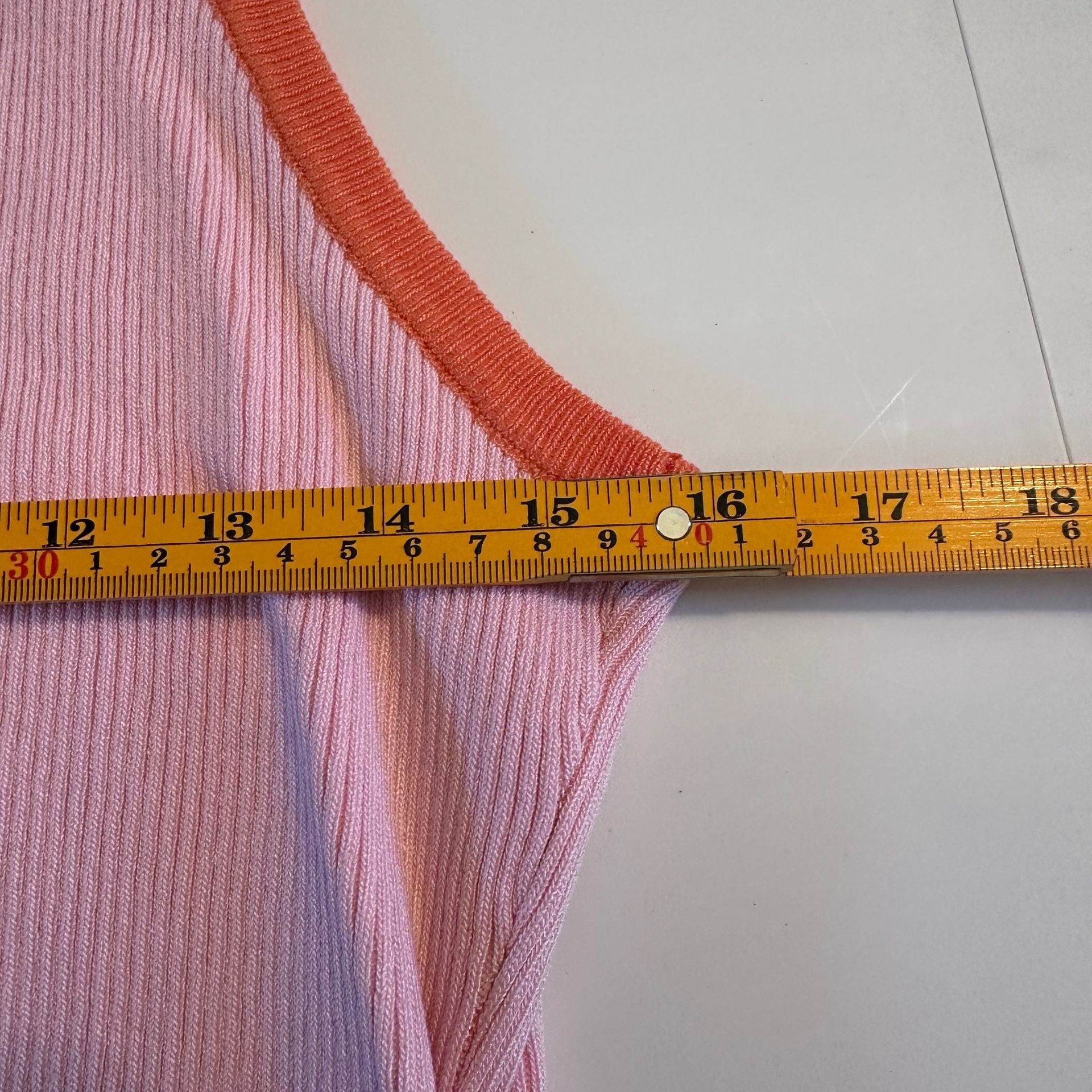 Pink Lily Two-Toned Pink and Orange Ribbed Cut Out Midi Dress 9