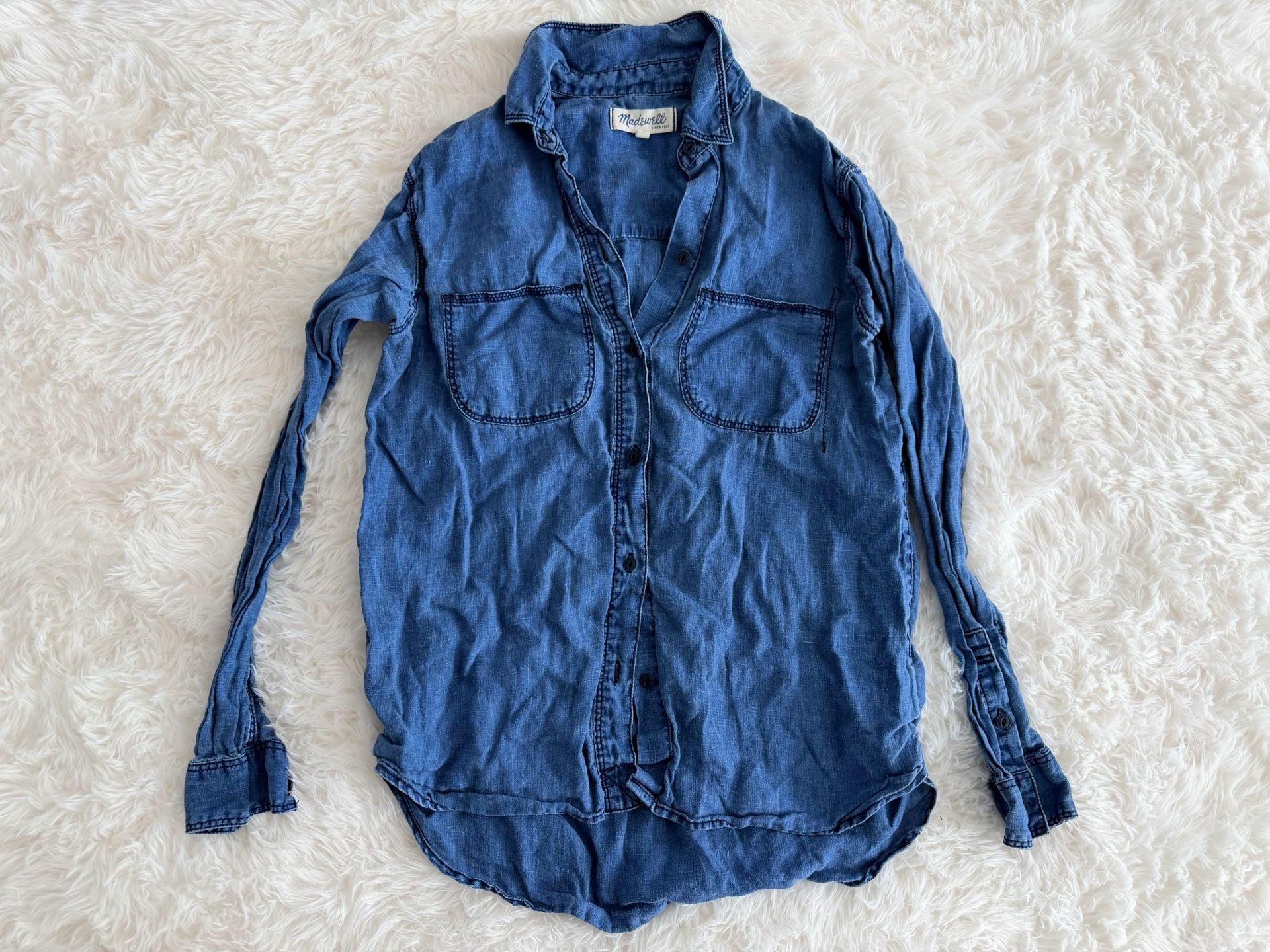 Madewell Central Shirt in Chambray Medium Indigo 2