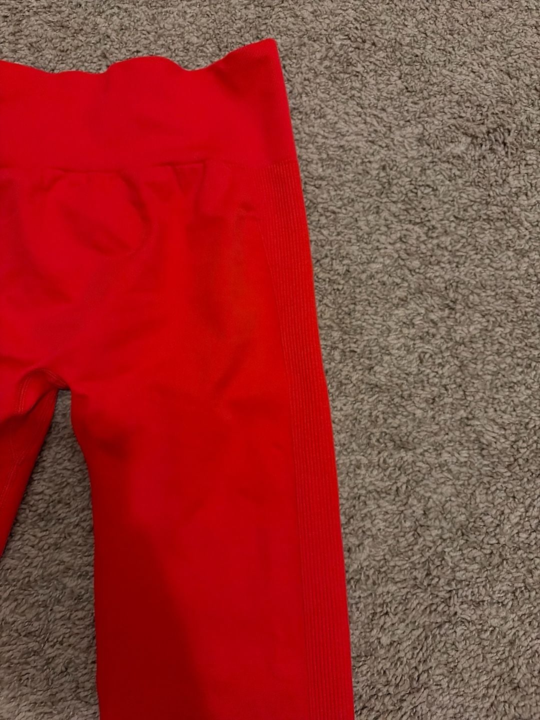 Diosa Fit Red Seamless High-Waisted Ribbed Leggings 3