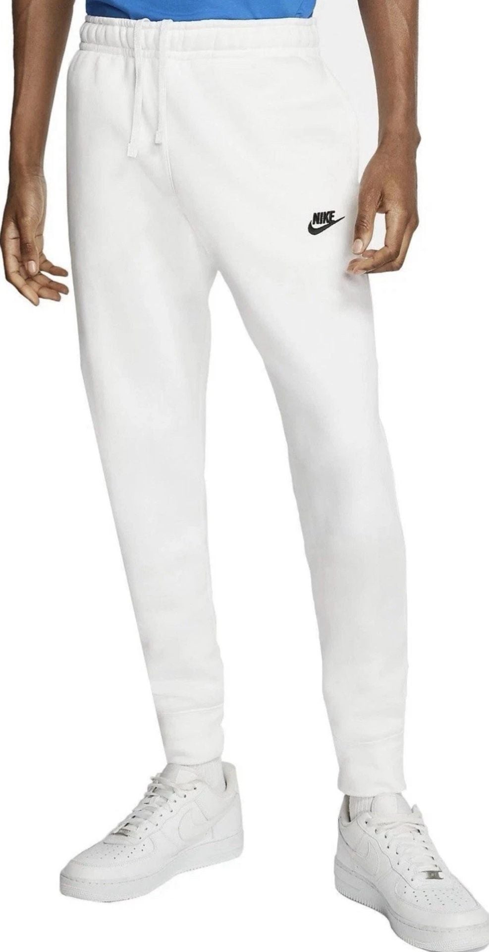 Nike Men's NSW Club Jogger, White, X-Large - Standard Fit Taper Leg Regular Length
Men's Nike Sportswear White/White/Black Club Fleece Jogger (BV2671 100)
Brand new 2