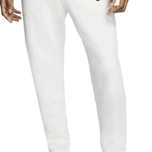 Nike Men's NSW Club Jogger, White, X-Large - Standard Fit Taper Leg Regular Length
Men's Nike Sportswear White/White/Black Club Fleece Jogger (BV2671 100)

Brand new