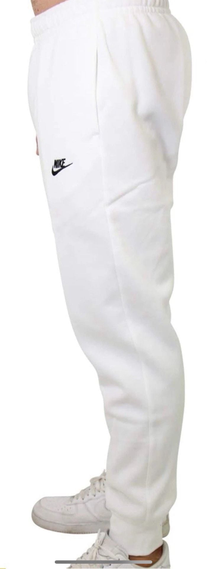 Nike Men's NSW Club Jogger, White, X-Large - Standard Fit Taper Leg Regular Length
Men's Nike Sportswear White/White/Black Club Fleece Jogger (BV2671 100)
Brand new 5