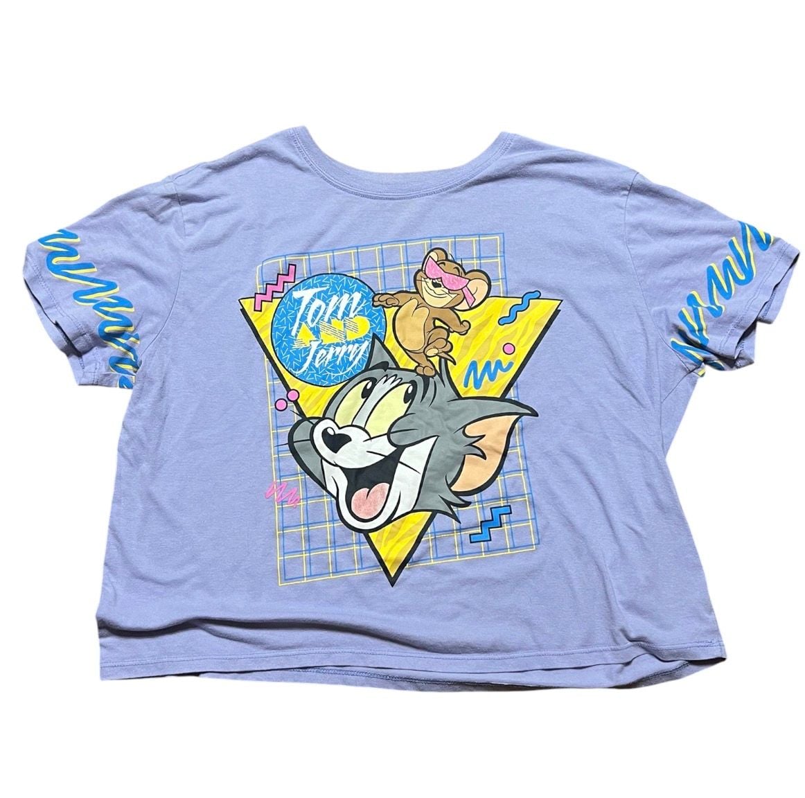 Tom and Jerry Vintage 90s Style Retro Graphic Crop T-Shirt 3