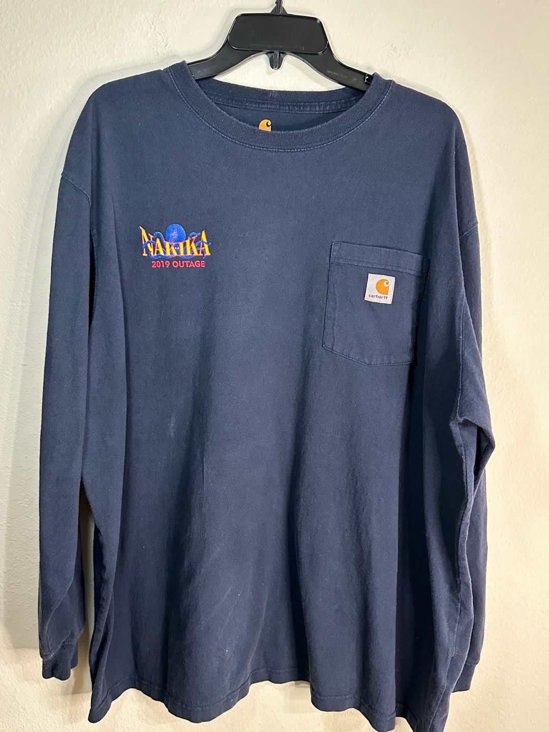Carhartt NaKika 2019 Outage Graphic Pocket Long Sleeve T-Shirt 2XL 3