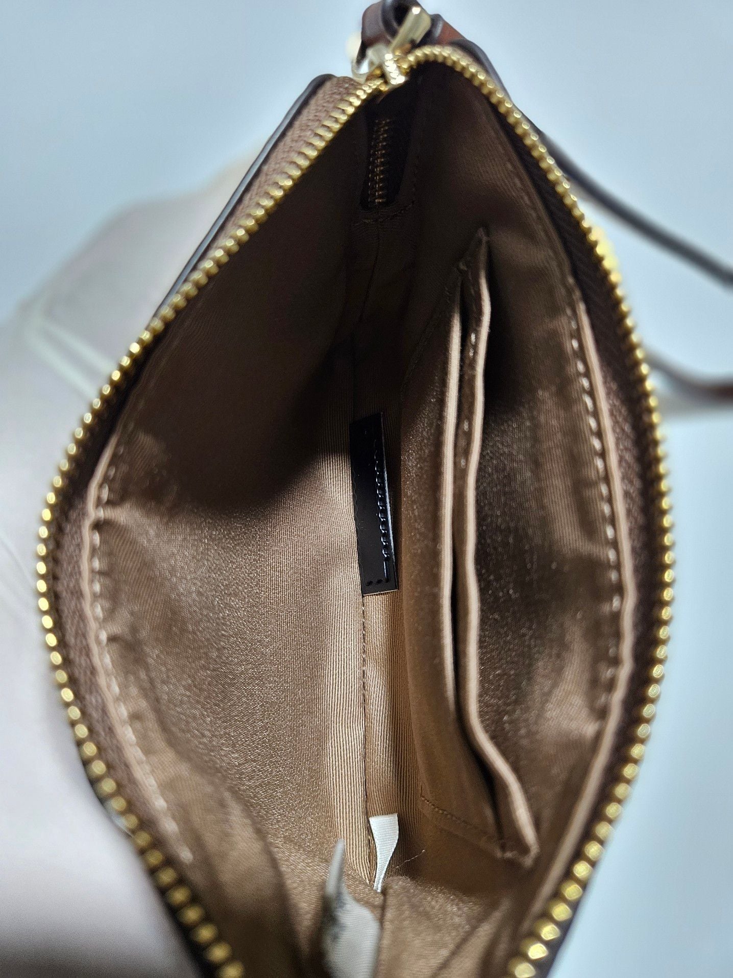 Coach Corner Zip Wristlet in Signature Canvas with Varsity Stripe 15