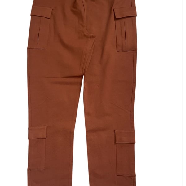 SKY plus Rust Orange High Waisted Multiple Cargo Pocket Pants