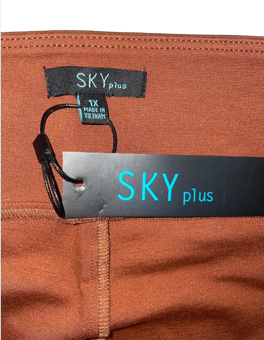 SKY plus Rust Orange High Waisted Multiple Cargo Pocket Pants 4