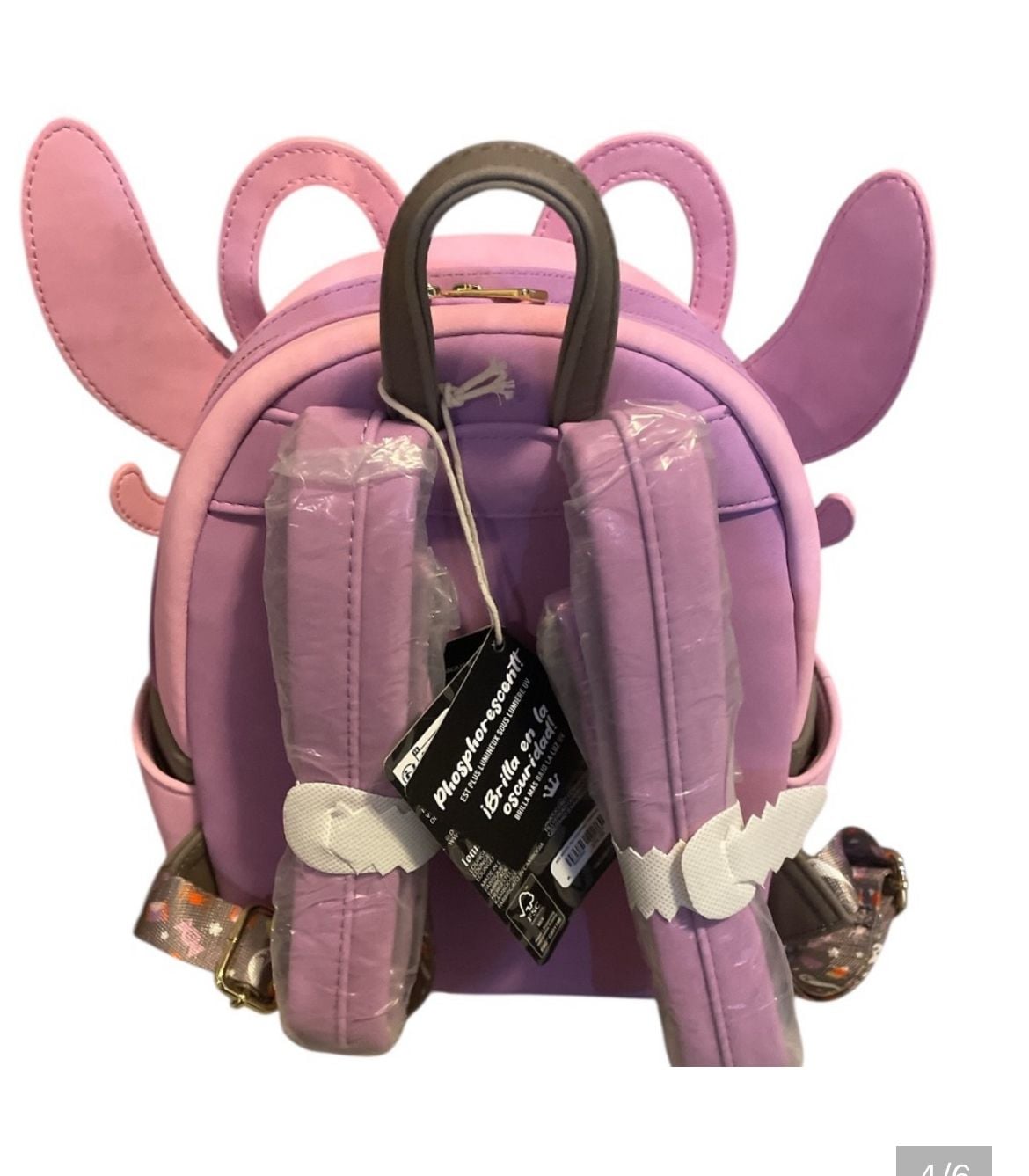 Loungefly Disney Angel Halloween Pumpkin Glow-in-the-Dark Mini Backpack 4