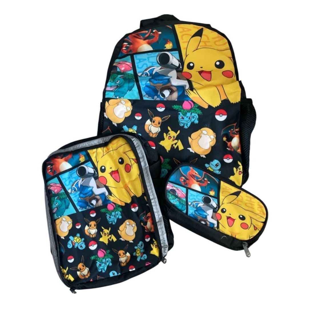 Pokémon 3-Piece Backpack Set with Insulated Lunch Bag and Pencil Case 1