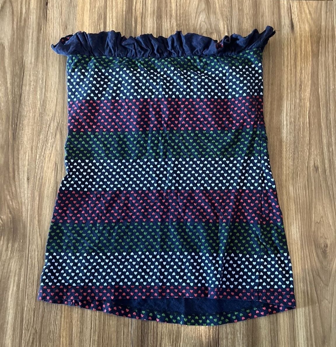Next Era Multi-Color Heart Stripe Ruffle Tube Top 3