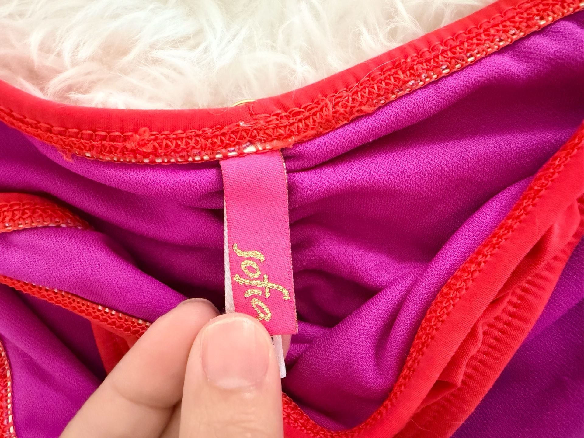 Sofia by ViX Red and Magenta Reversible Side Tie Bikini Bottom 3