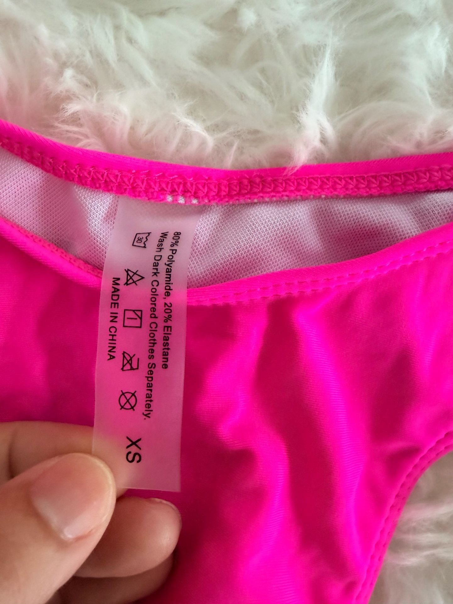 Zaful Neon Pink Cutout Bandeau Bikini Set 2