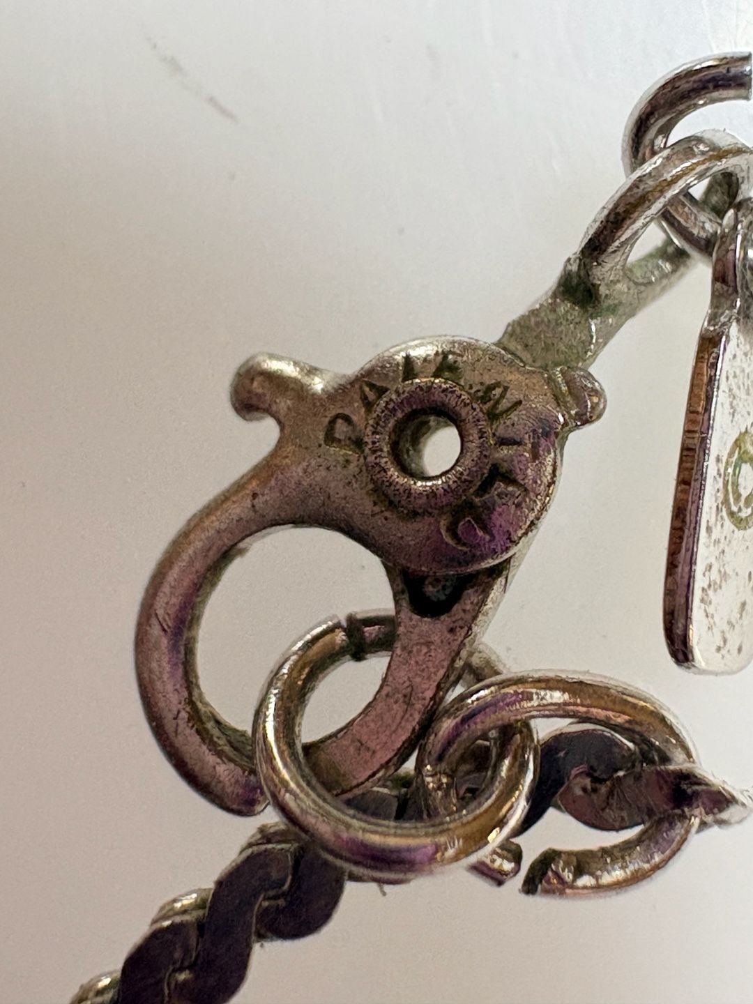 Vintage Monet Silver Tone S-Link Chain Necklace with Lobster Clasp 8