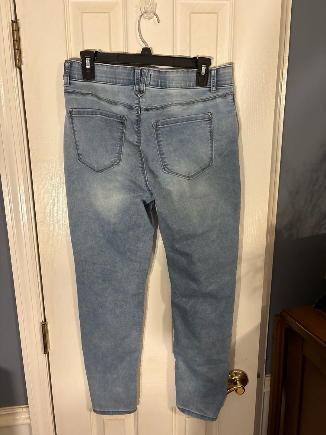 Curve Appeal Comfort Waist High-Rise Skinny Light Wash Denim Jeans Size 10/30 3