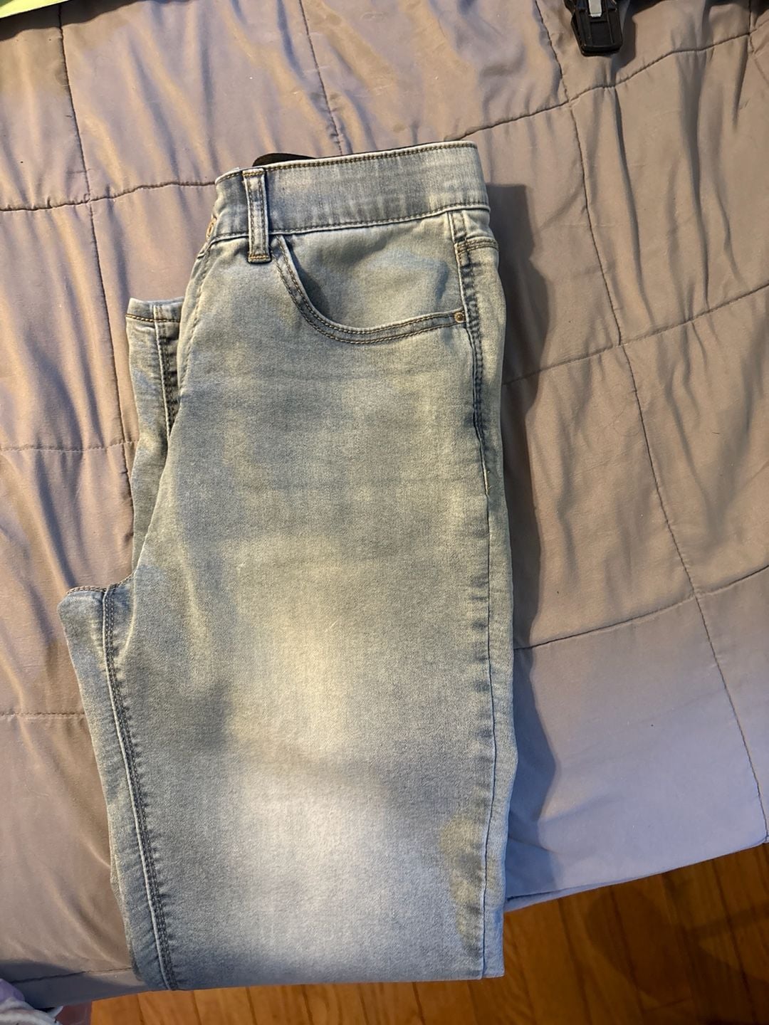 Curve Appeal Comfort Waist High-Rise Skinny Light Wash Denim Jeans Size 10/30 6