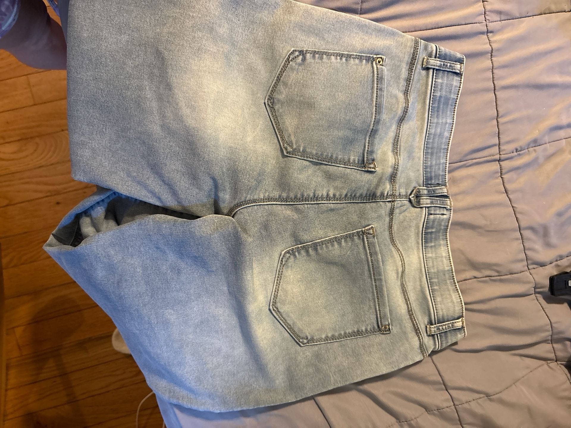 Curve Appeal Comfort Waist High-Rise Skinny Light Wash Denim Jeans Size 10/30 8