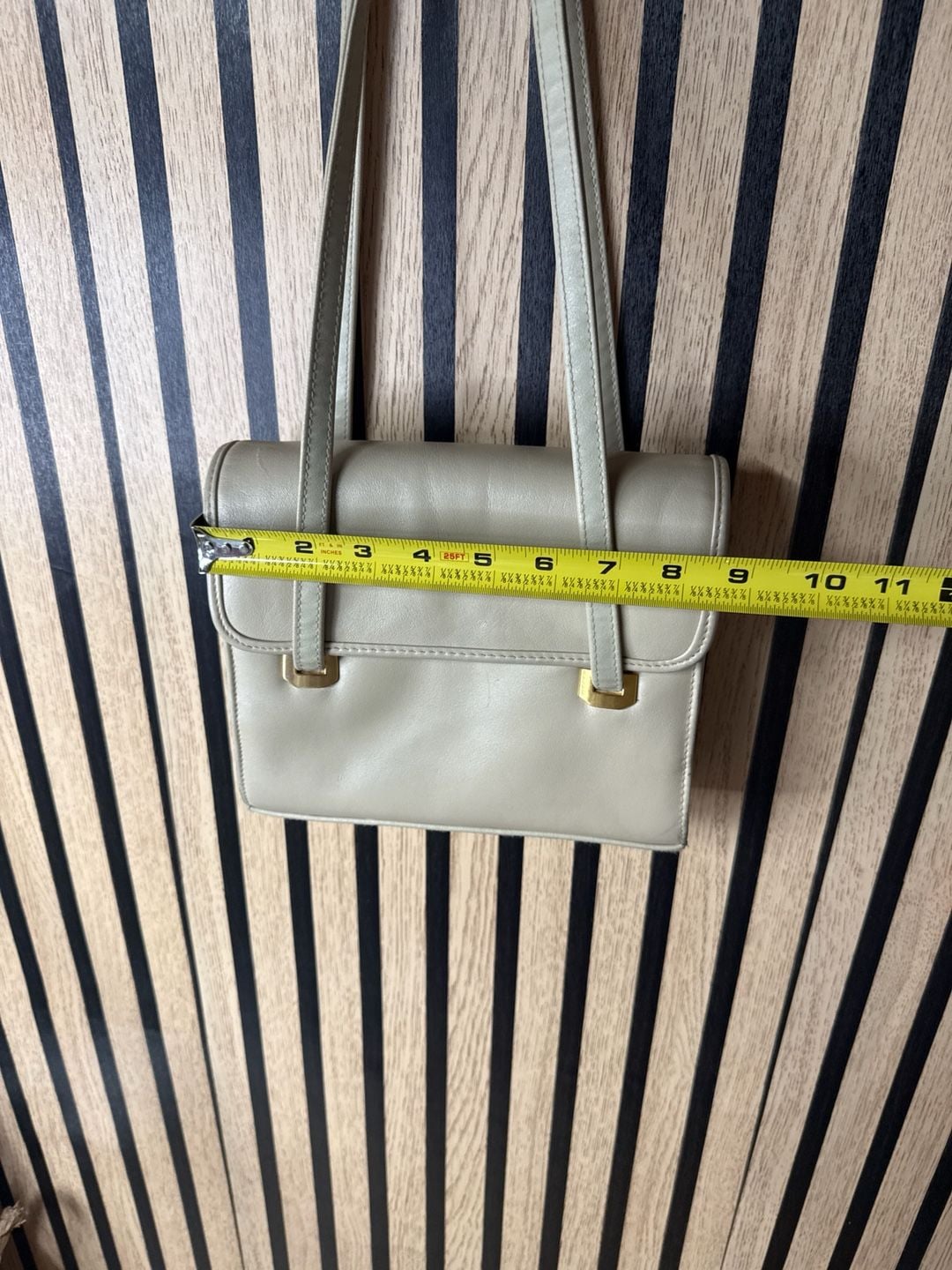 Coletta Off-White Genuine Leather Vintage Shoulder Bag 3