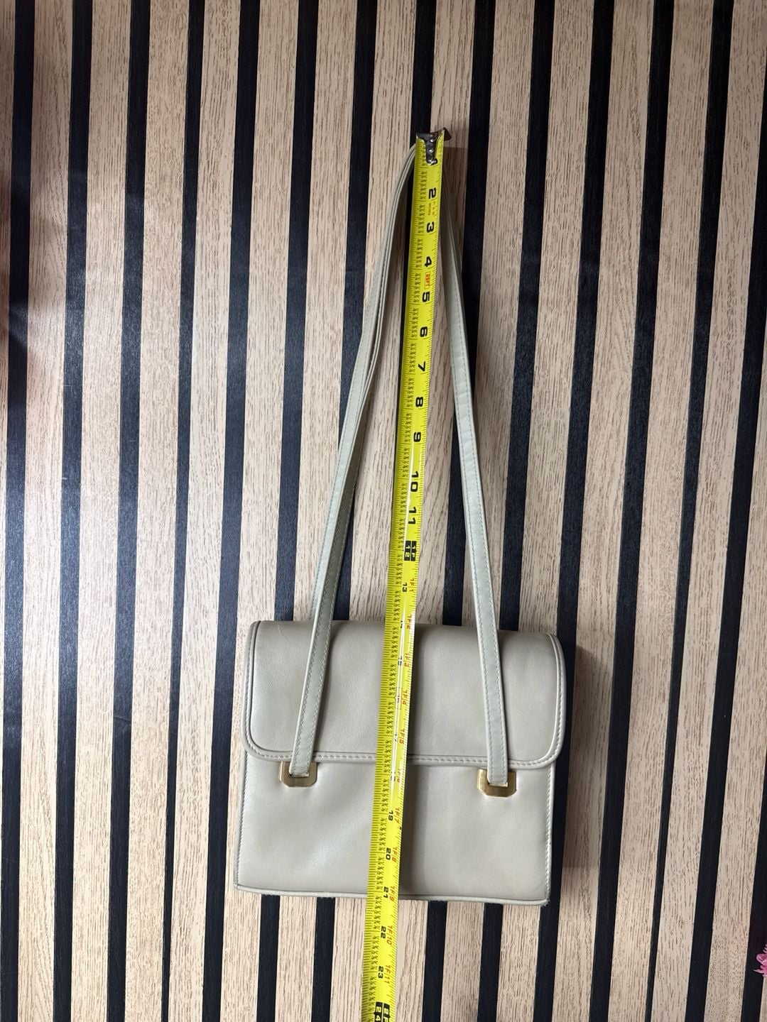 Coletta Off-White Genuine Leather Vintage Shoulder Bag 4